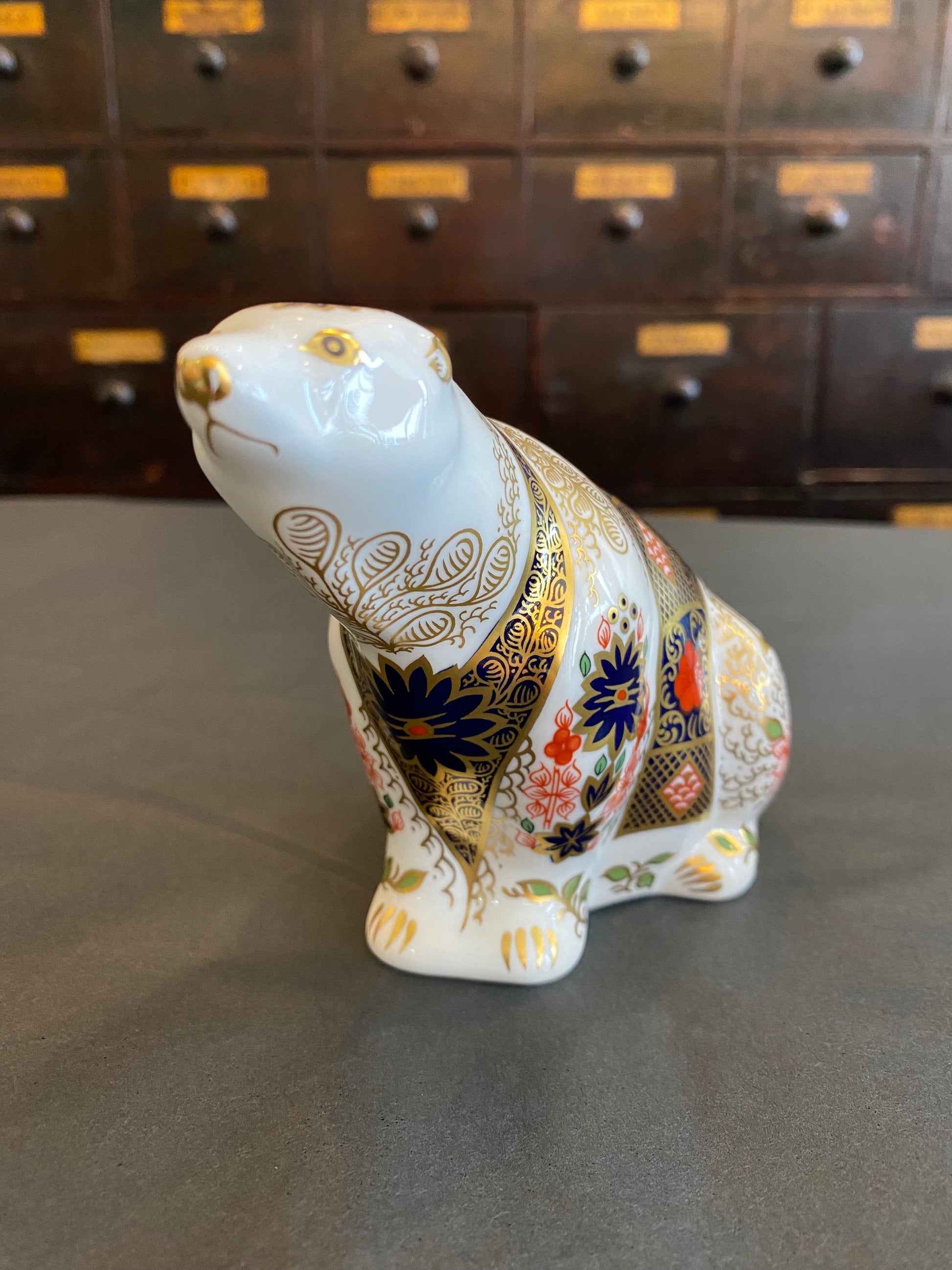 Royal Crown Derby Imari Pattern Fine Bone China Polar Bear