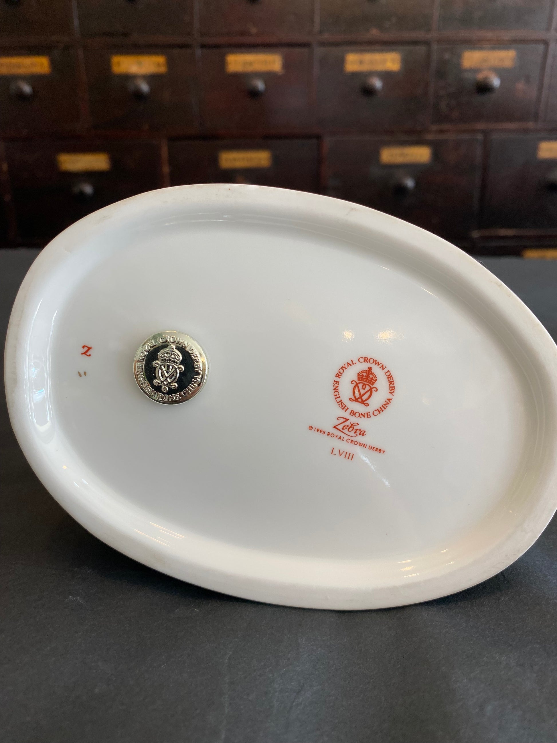 Royal Crown Derby Fine Bone China Zebra Paperweight