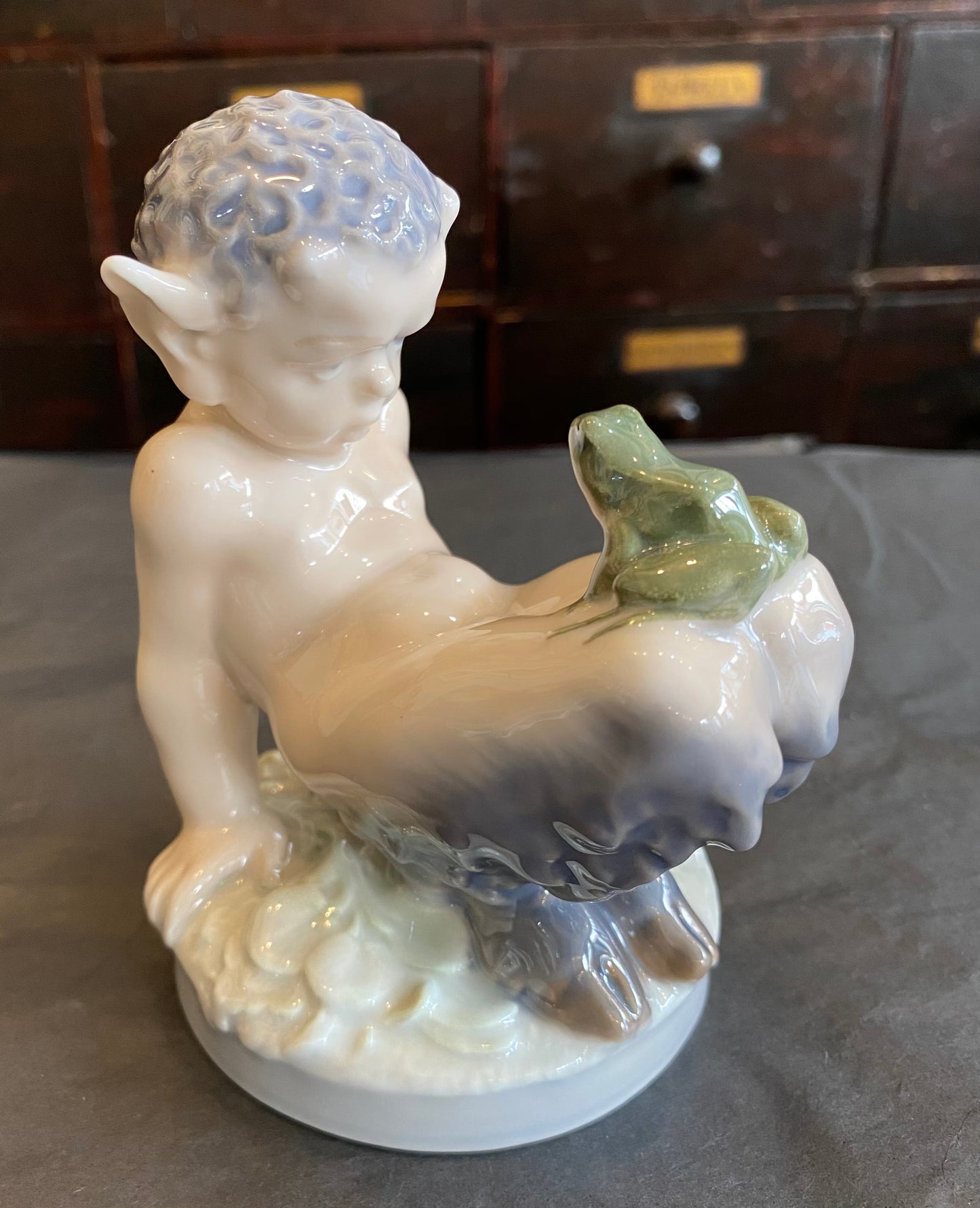 Royal Copenhagen Fawn and Frog Figurine