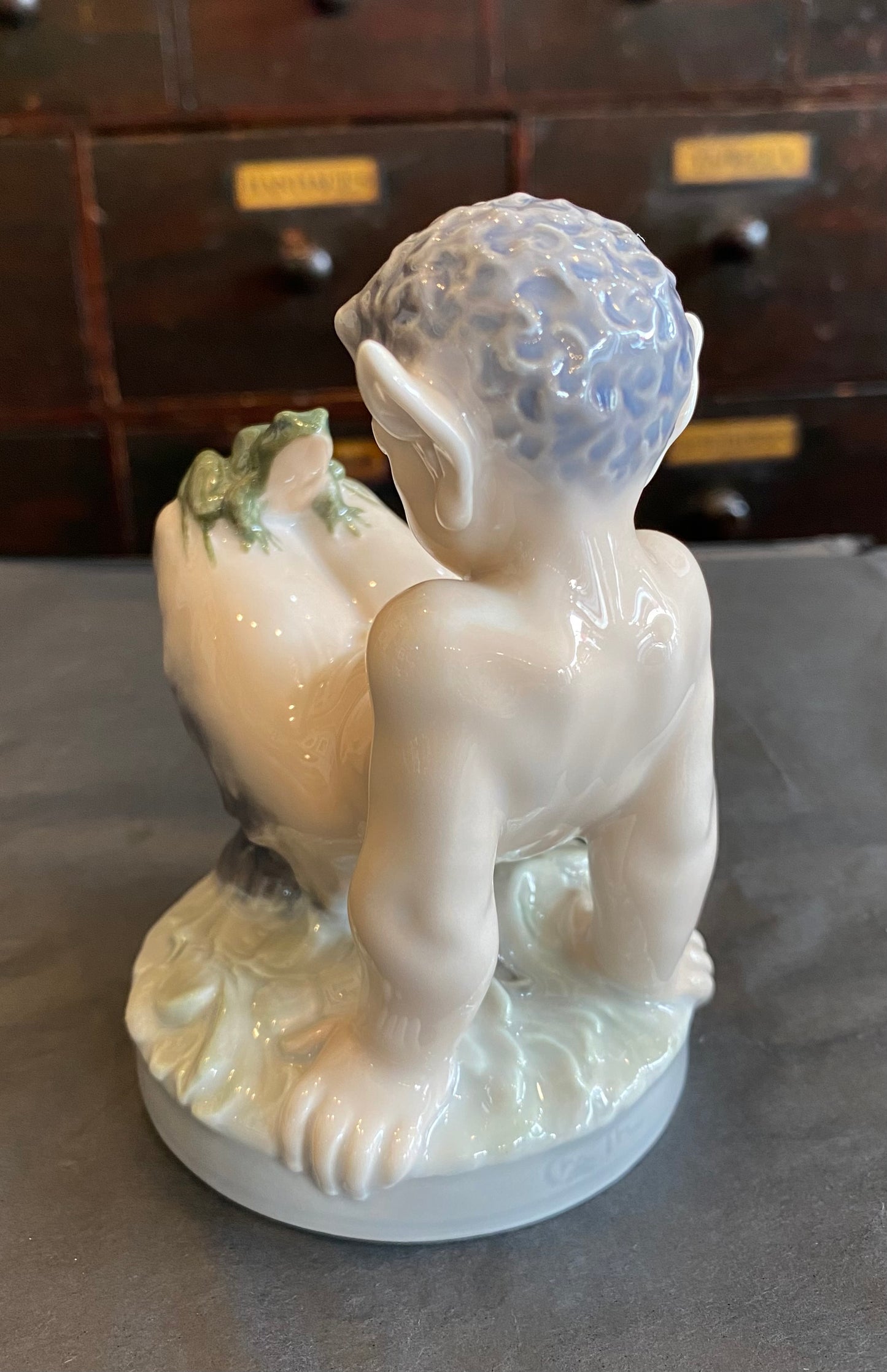 Royal Copenhagen Fawn and Frog Figurine