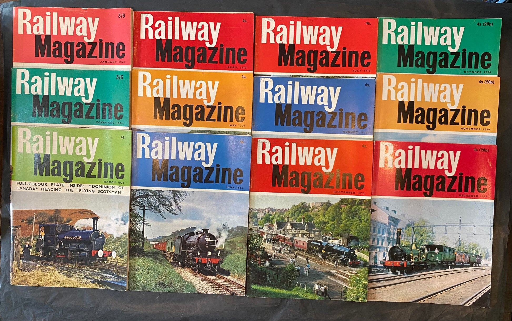 Vintage Railway magazine (full year 1970, 12 issues)