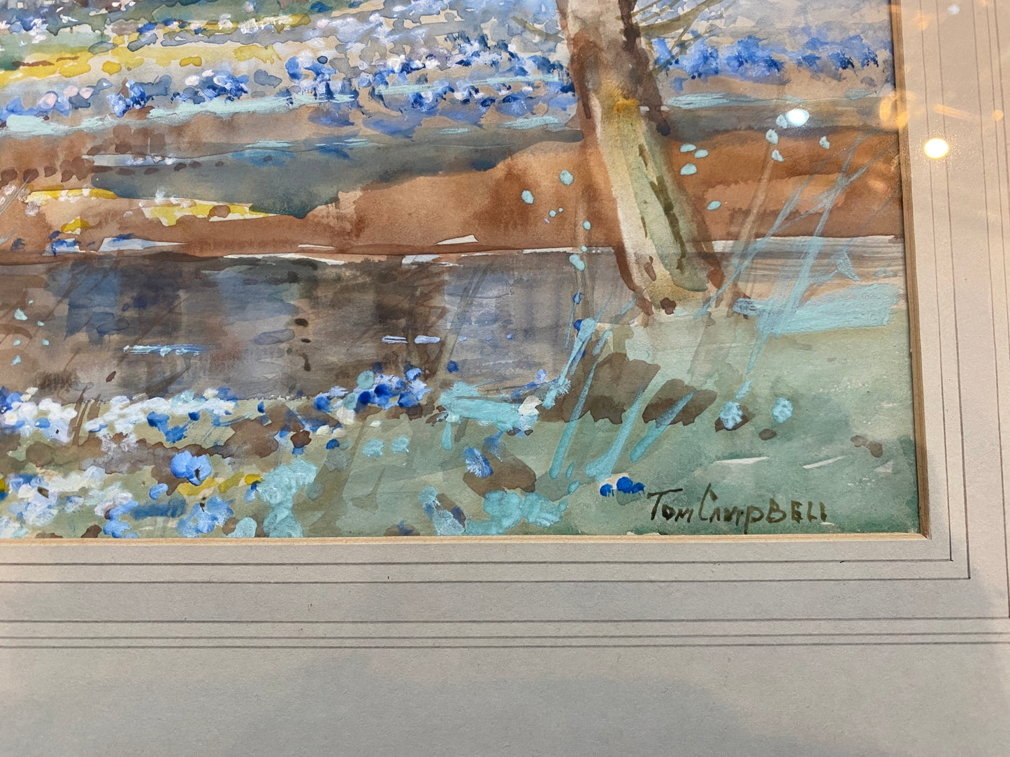 Tom Campbell Watercolour - Bluebell Woods