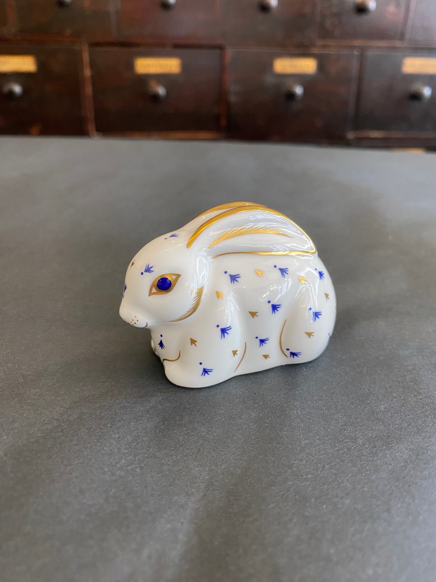 Royal Crown Derby Fine Bone China Rabbit Paperweight