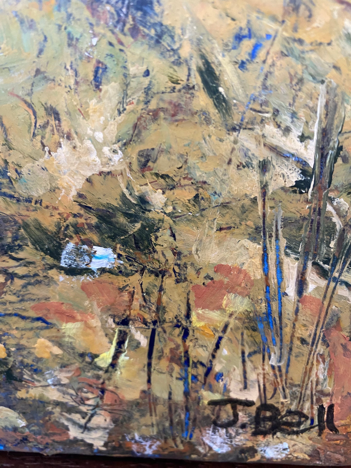 Along the Tweed by June Bell - Original oil on board