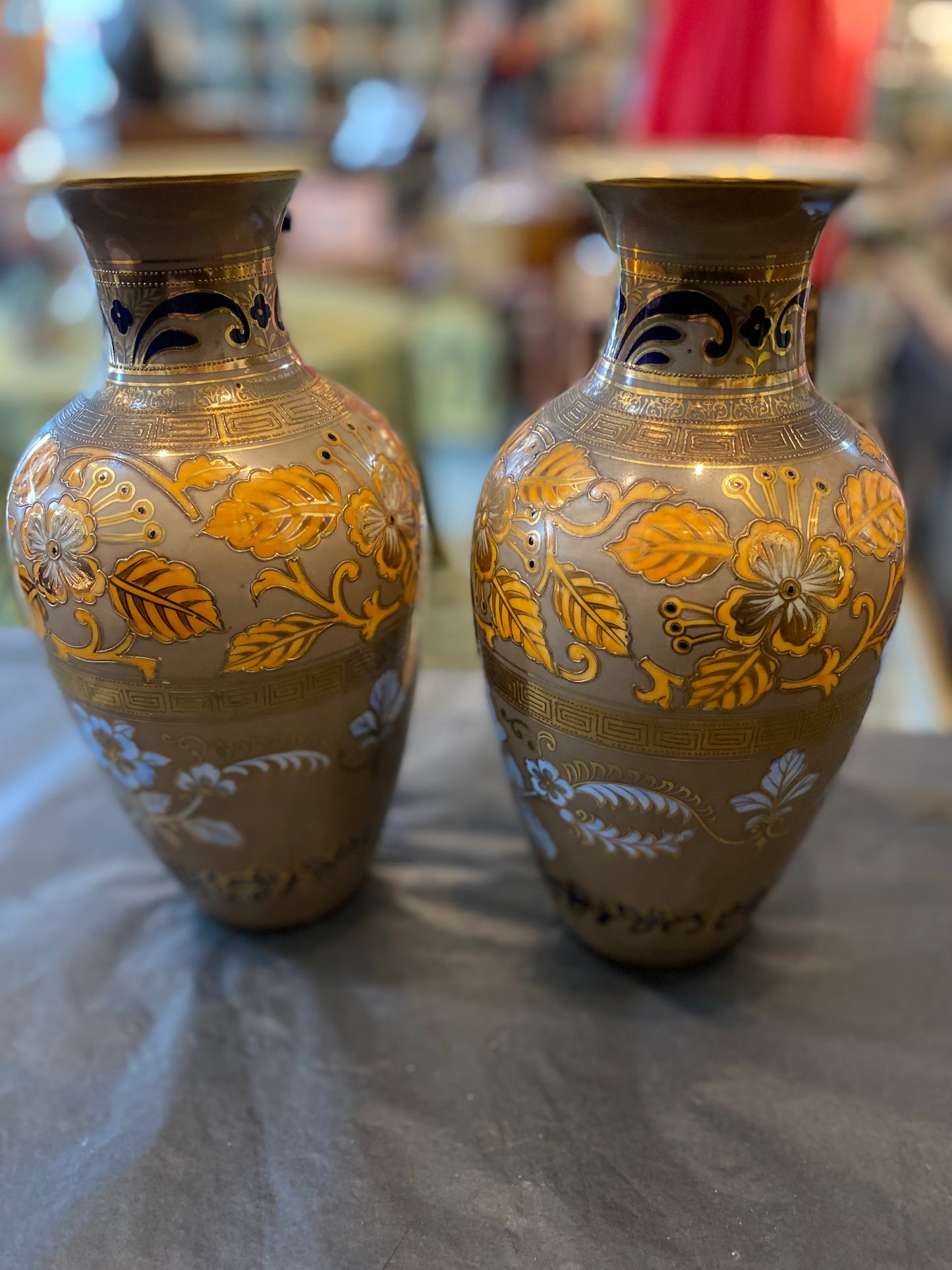 Pair Noritake Japanese vases