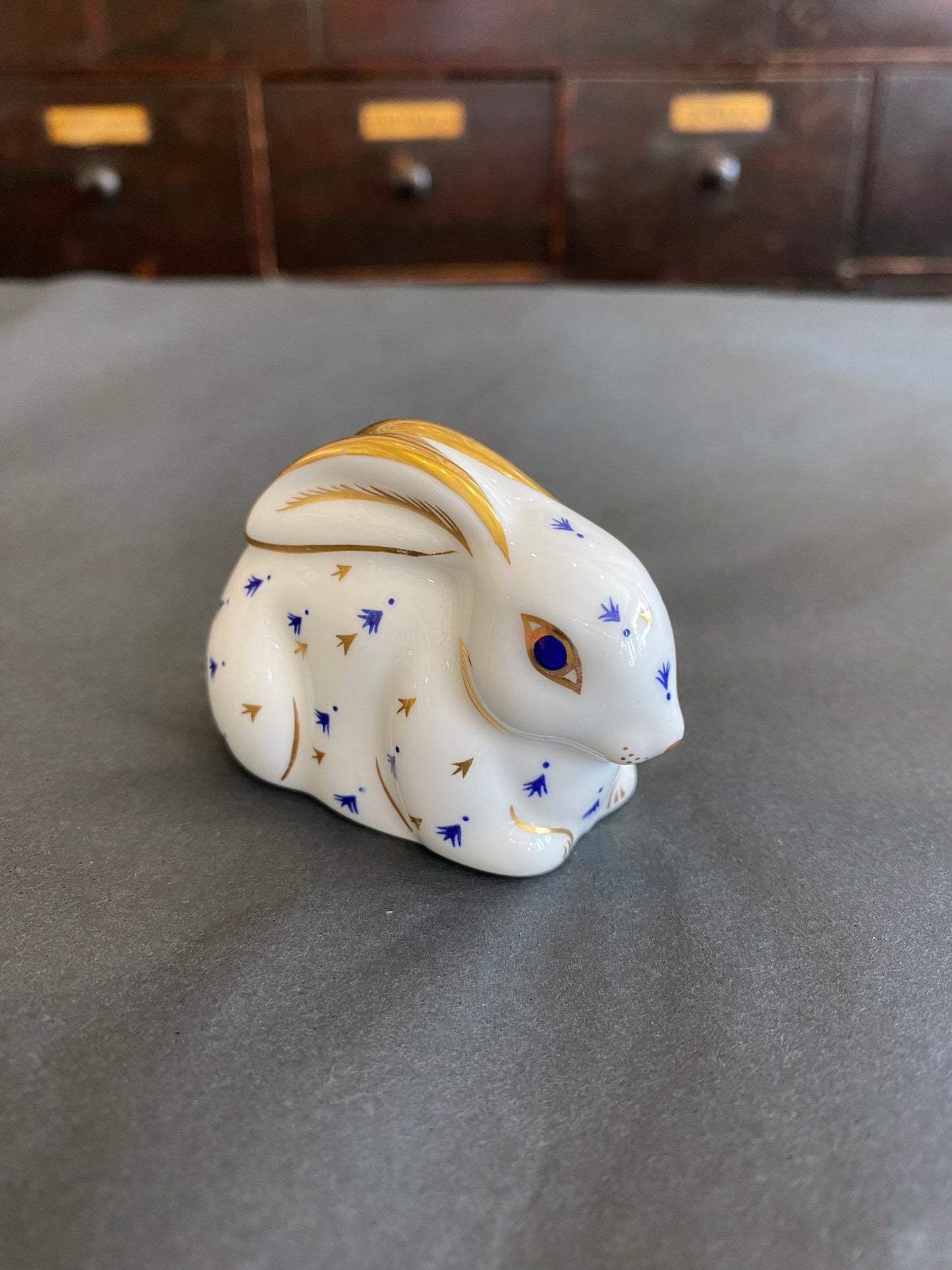 Royal Crown Derby Fine Bone China Rabbit Paperweight