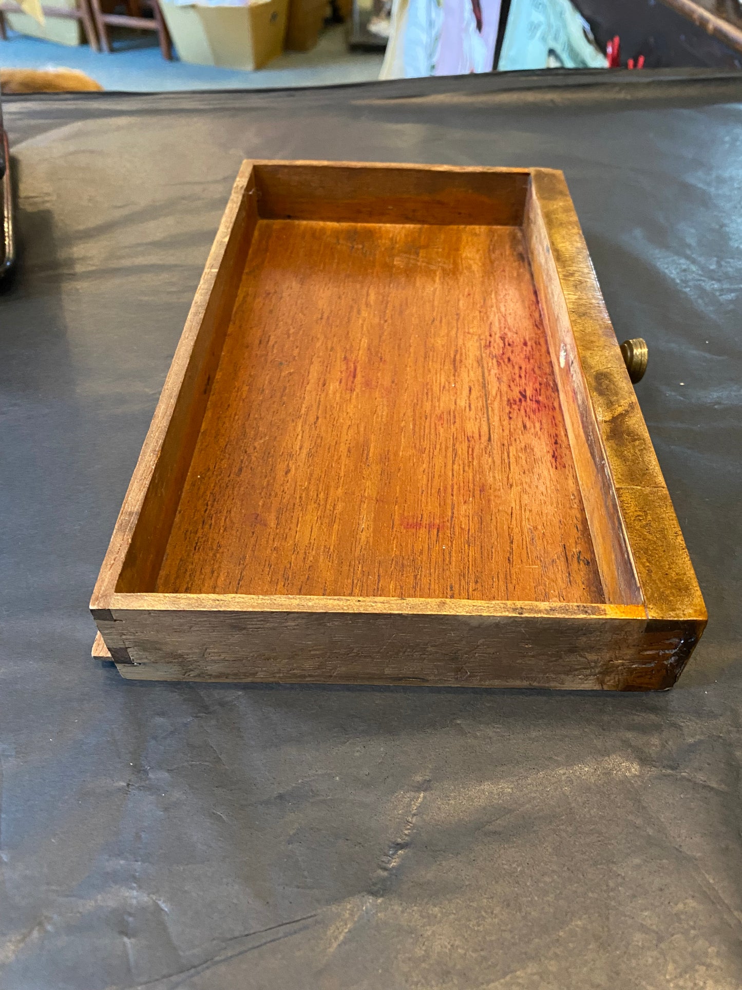 Victorian walnut and ebonised wood desk stand