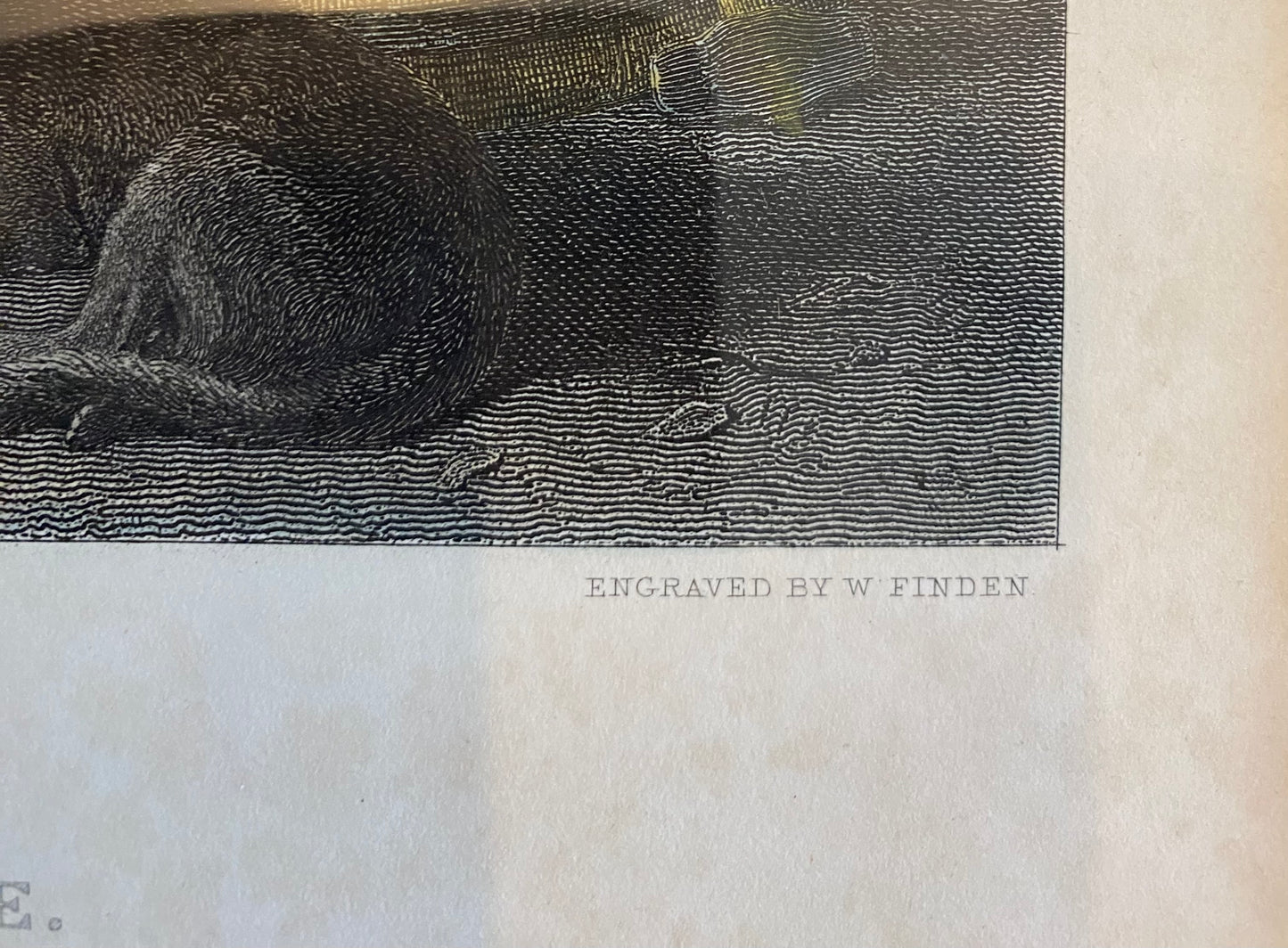 Interior of a Highlander’s cottage by Sir Edwin Landseer Victorian steel engraved print