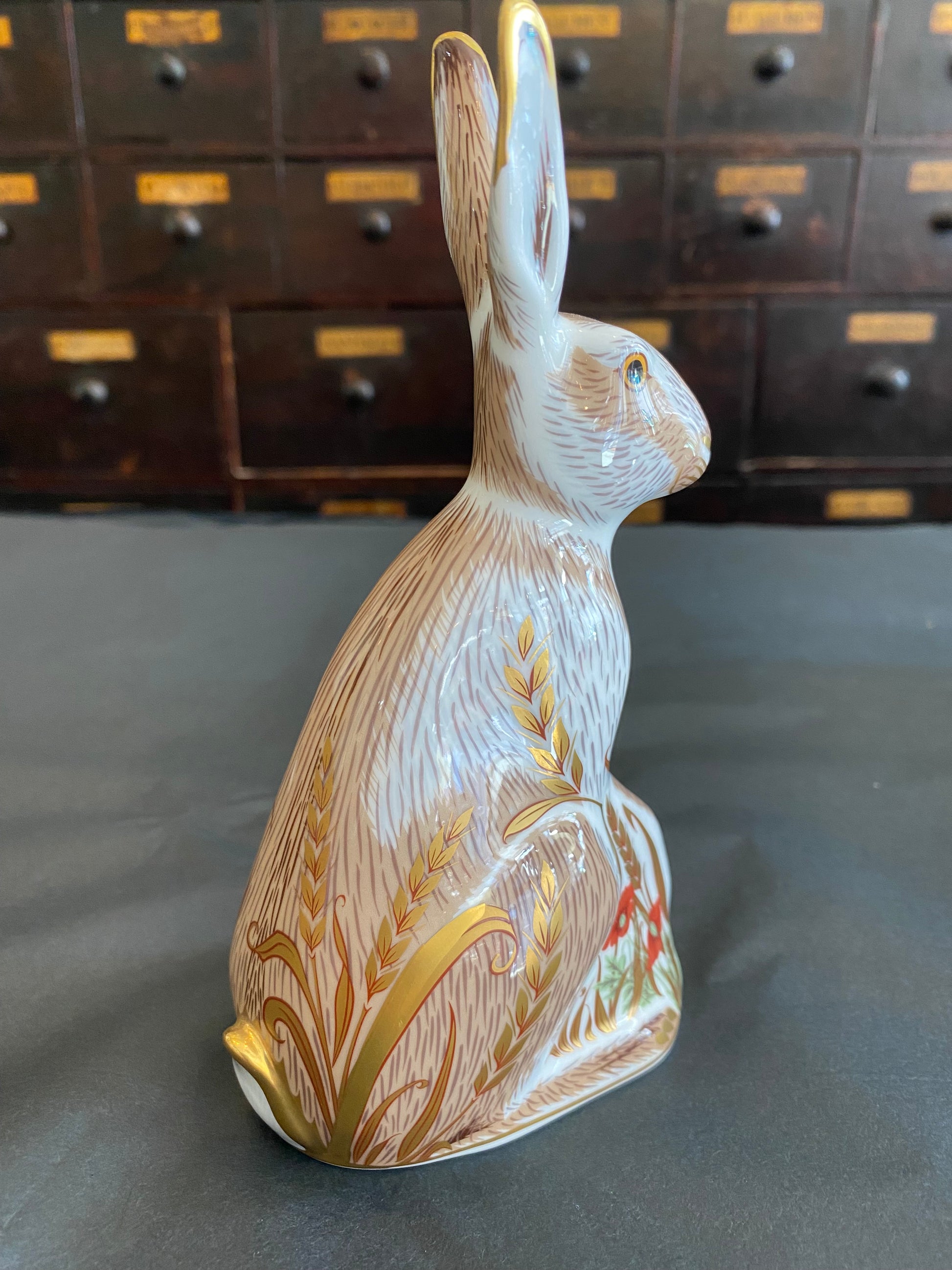 Royal Crown Derby Fine Bone China Mid-Winter Hare paperweight