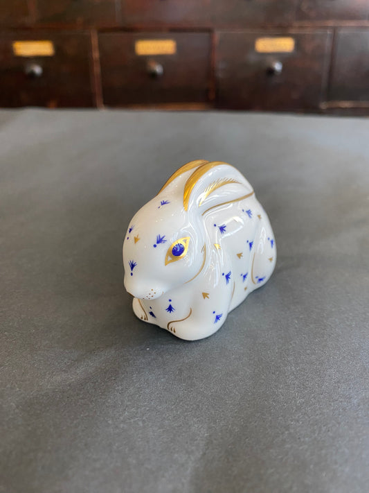 Royal Crown Derby Fine Bone China Rabbit Paperweight