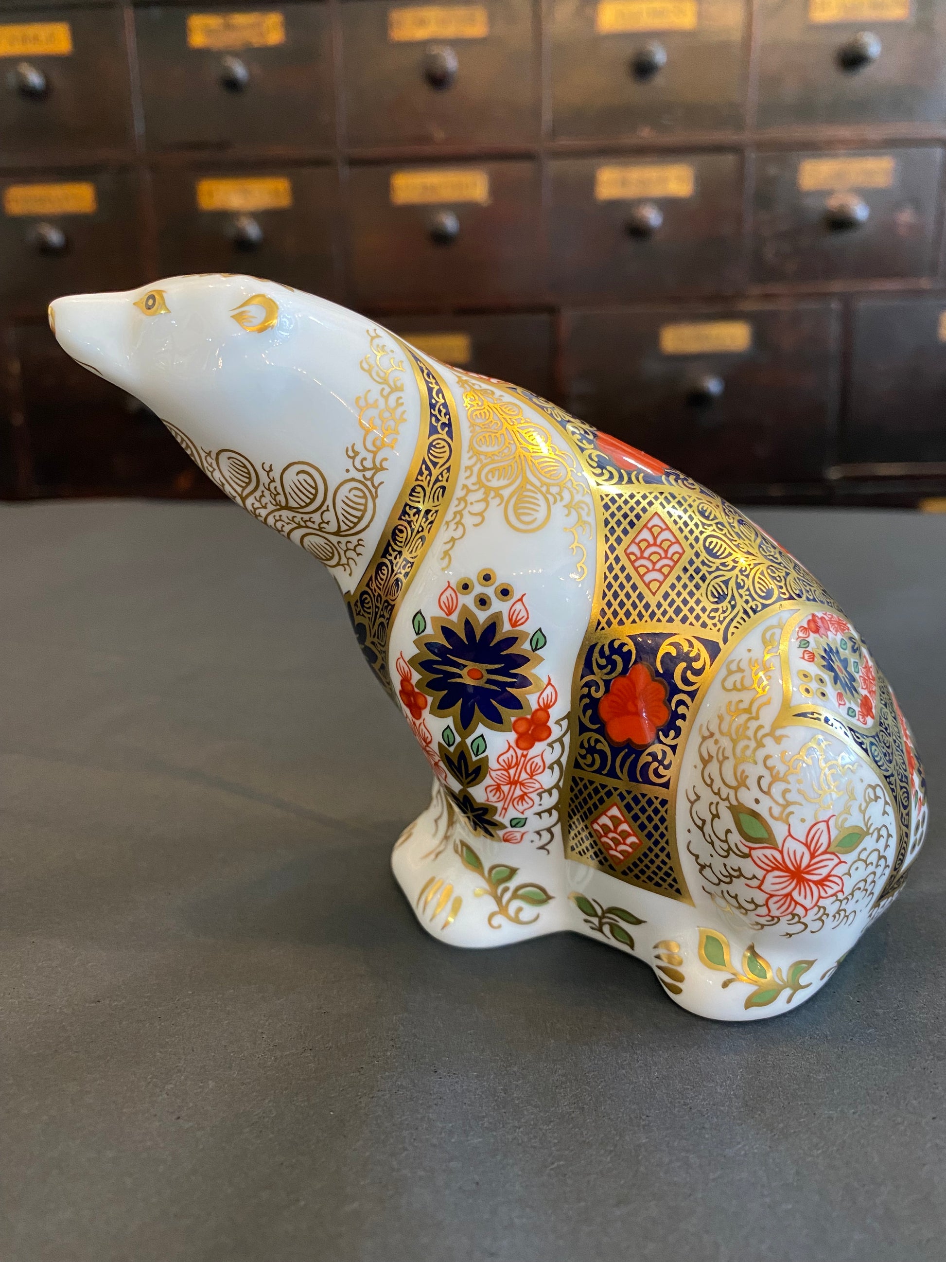 Royal Crown Derby Imari Pattern Fine Bone China Polar Bear