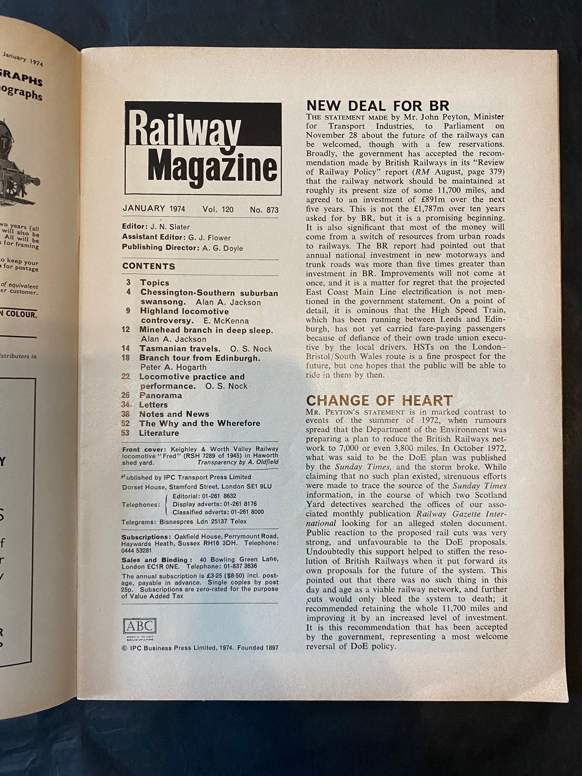 Vintage Railway magazine (full year 1974 12 issues)