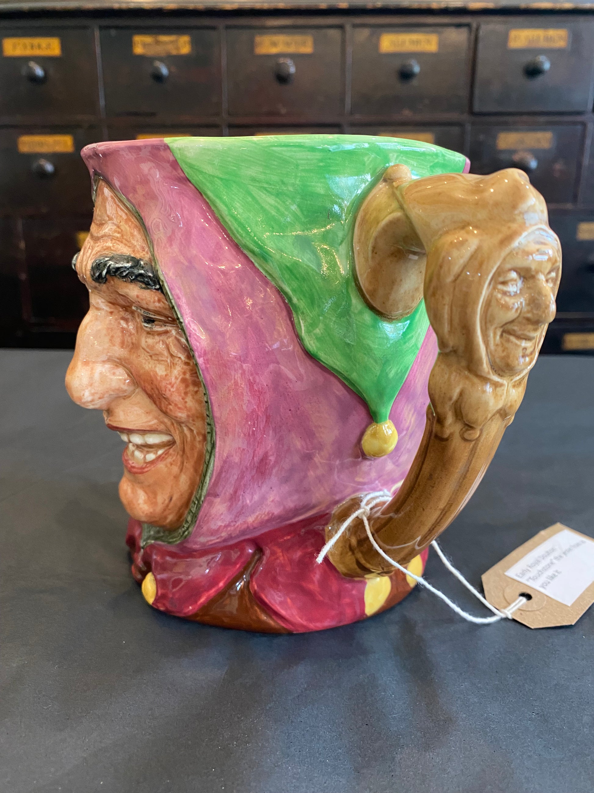 Large Royal Doulton Touchstone The Jester Toby Jug