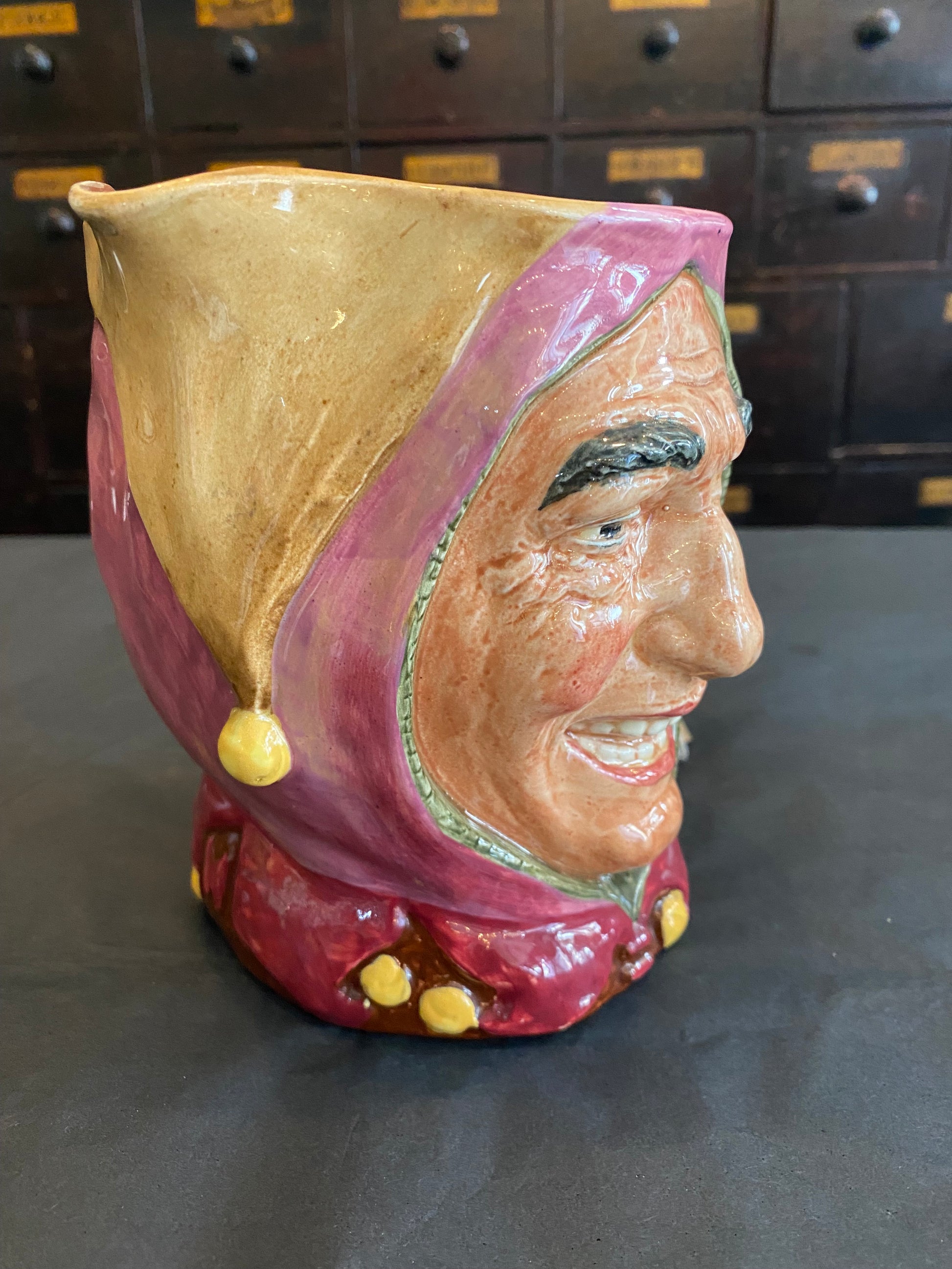 Large Royal Doulton Touchstone The Jester Toby Jug