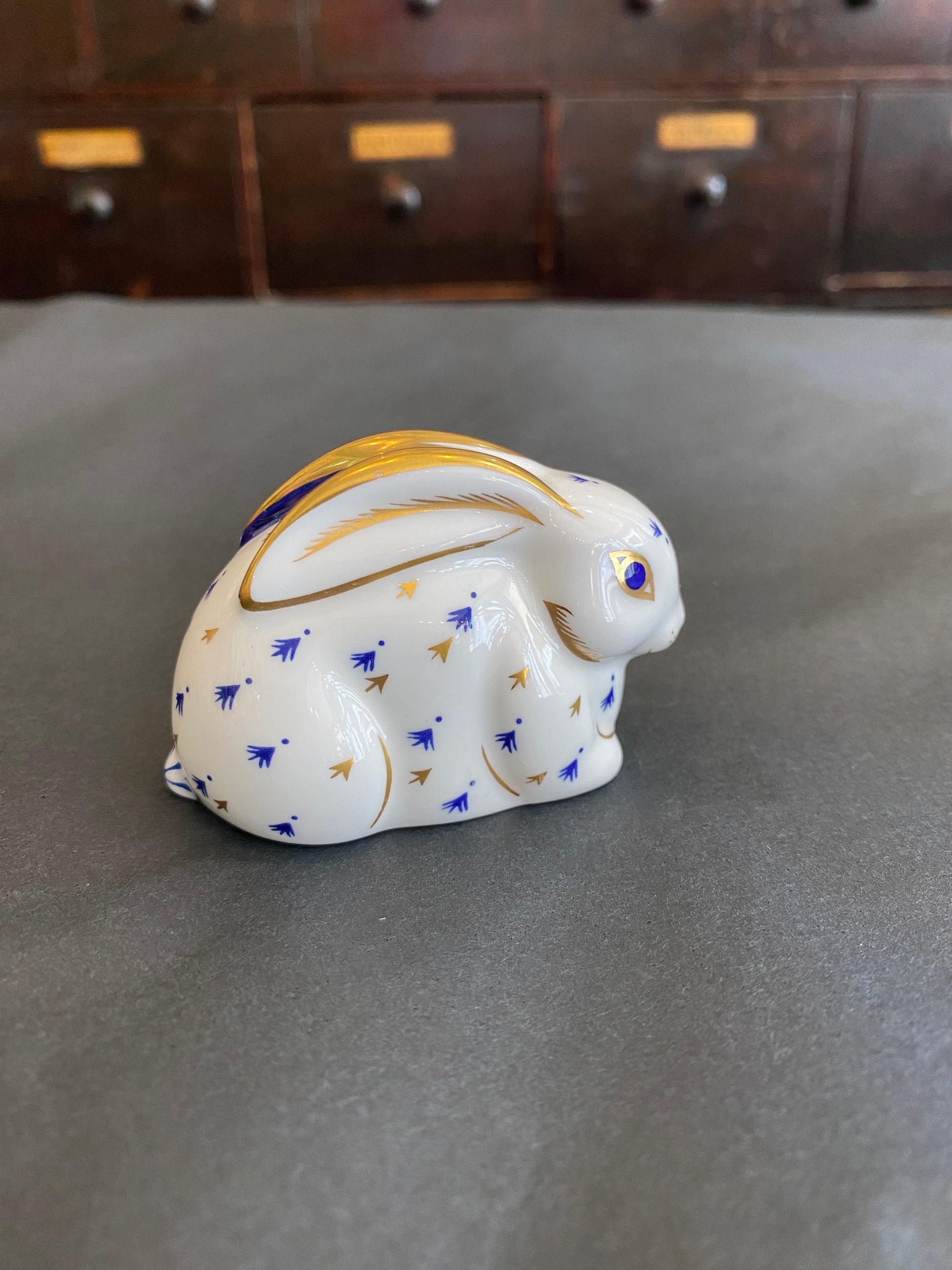 Royal Crown Derby Fine Bone China Rabbit Paperweight