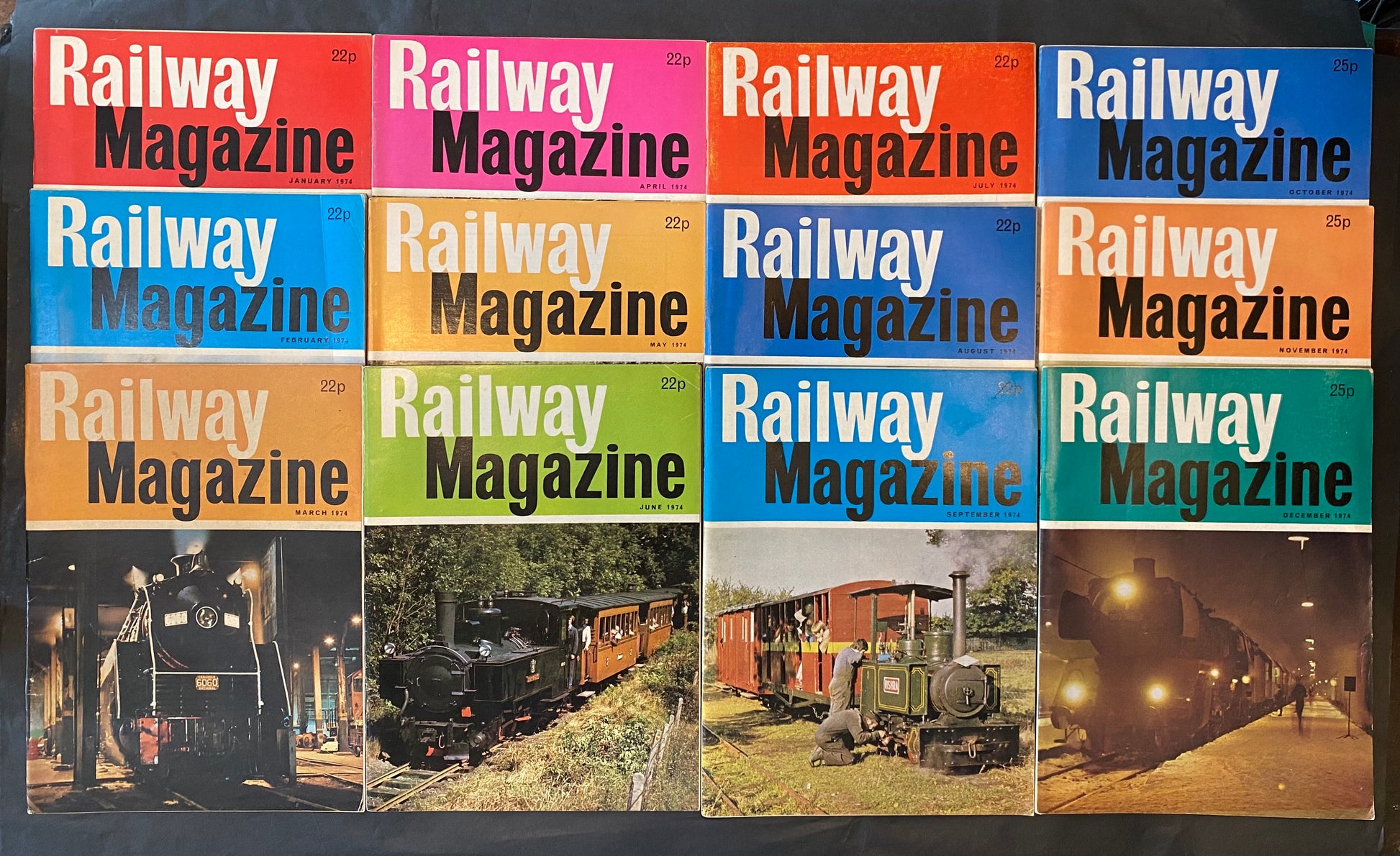 Vintage Railway magazine (full year 1974 12 issues)