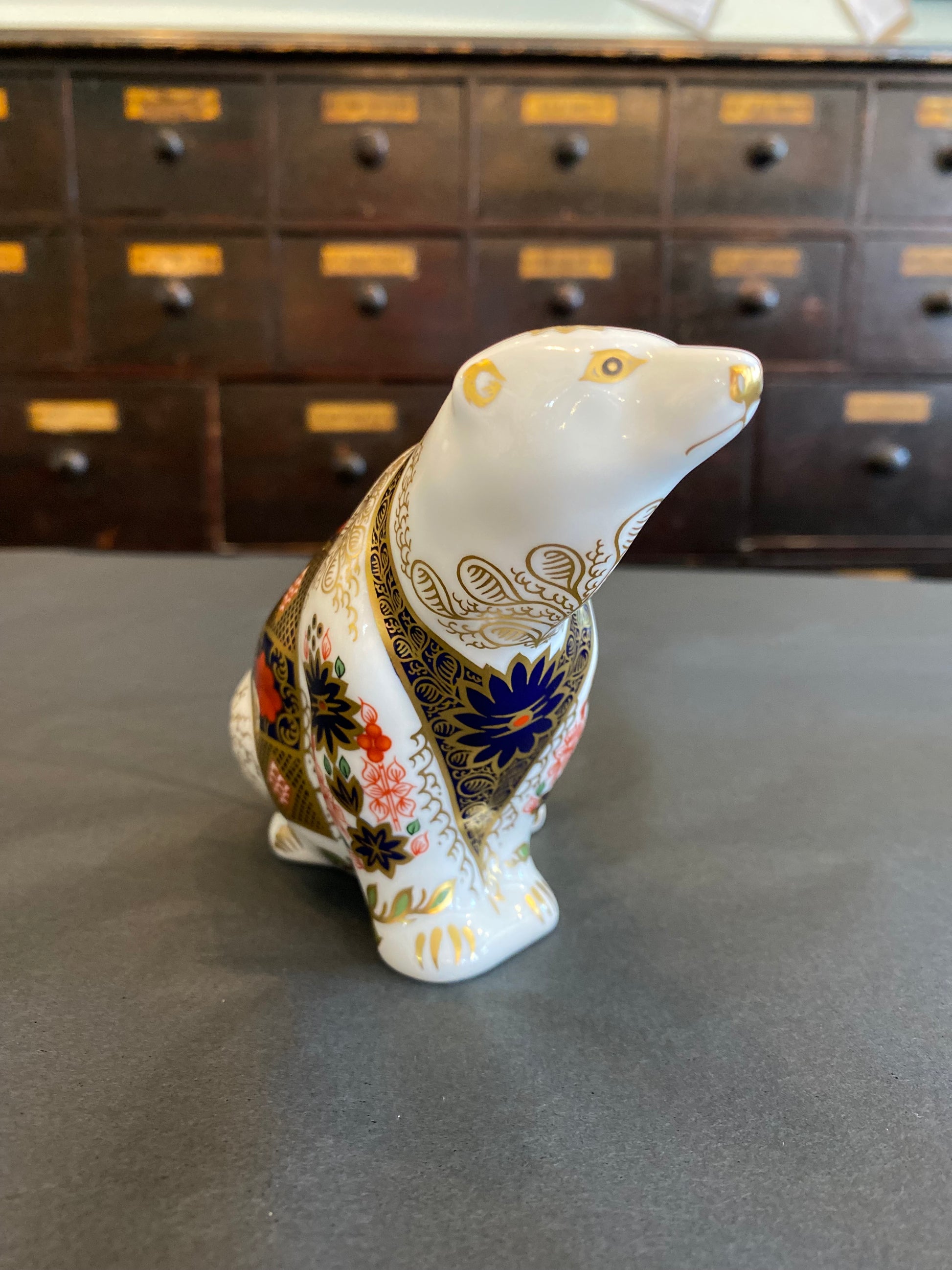 Royal Crown Derby Imari Pattern Fine Bone China Polar Bear