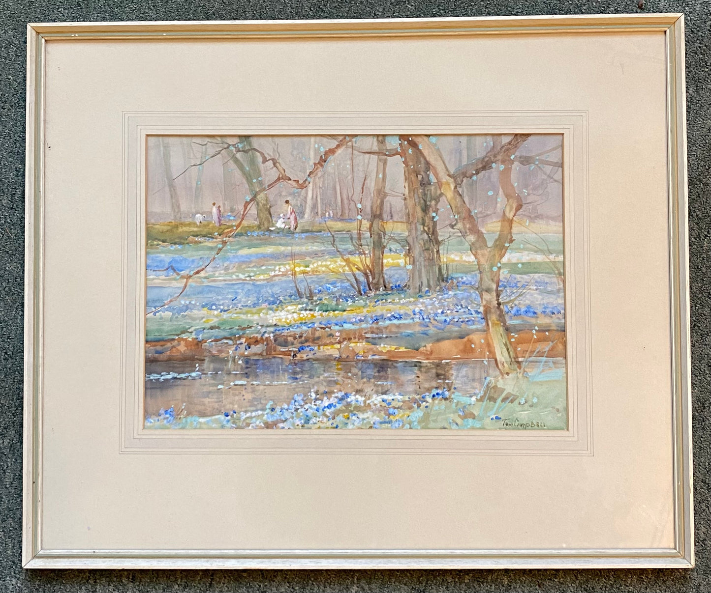 Tom Campbell Watercolour - Bluebell Woods