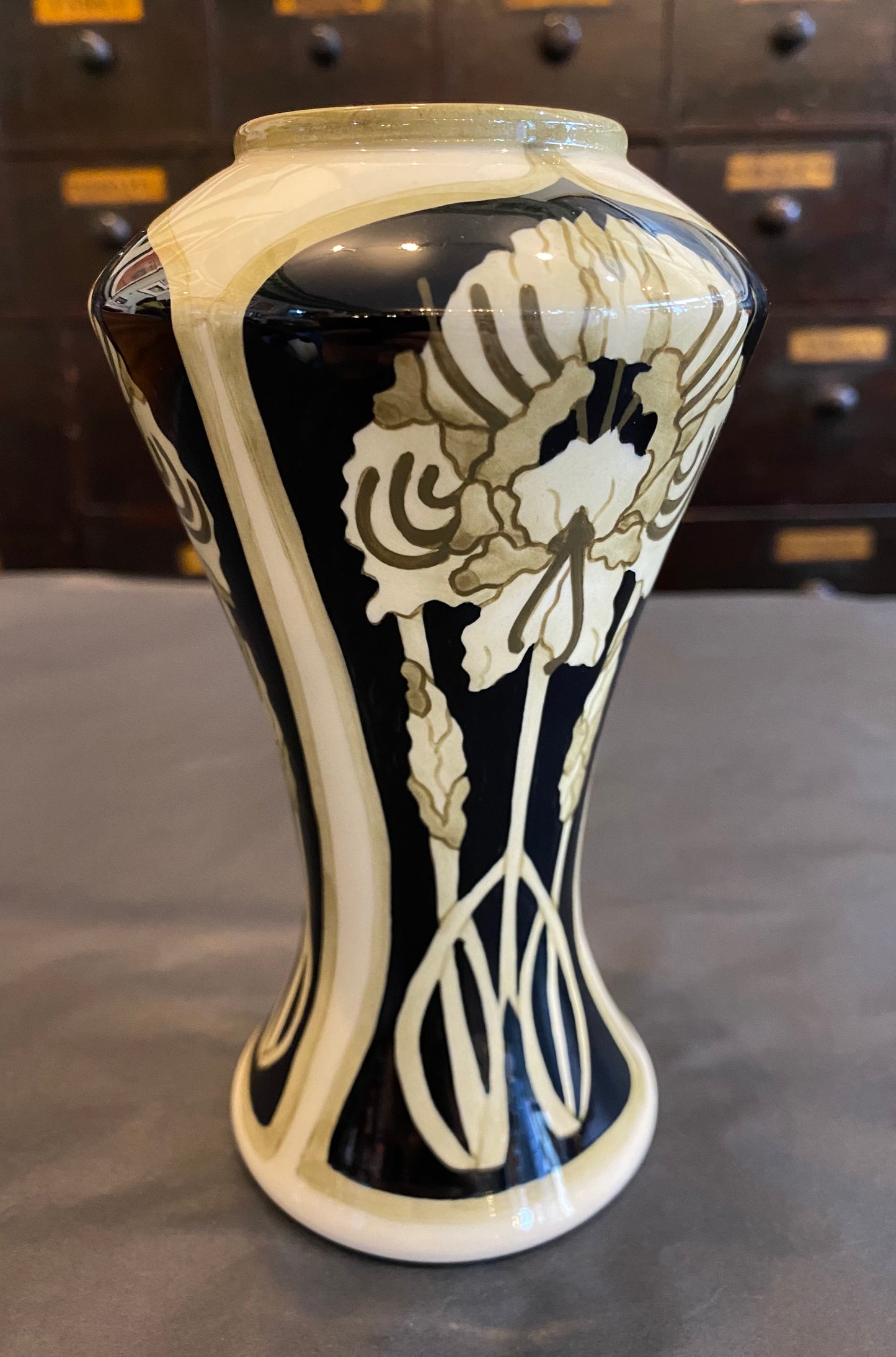 Black Ryden Vase “Peony” by Kerry Goodwin
