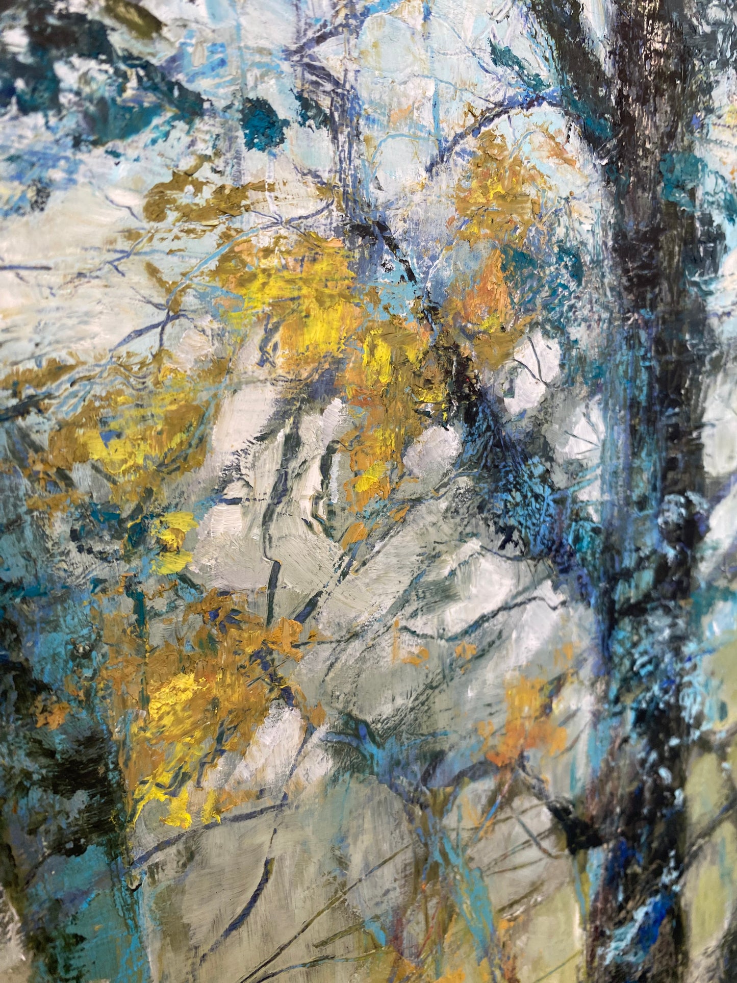 Along the Tweed by June Bell - Original oil on board