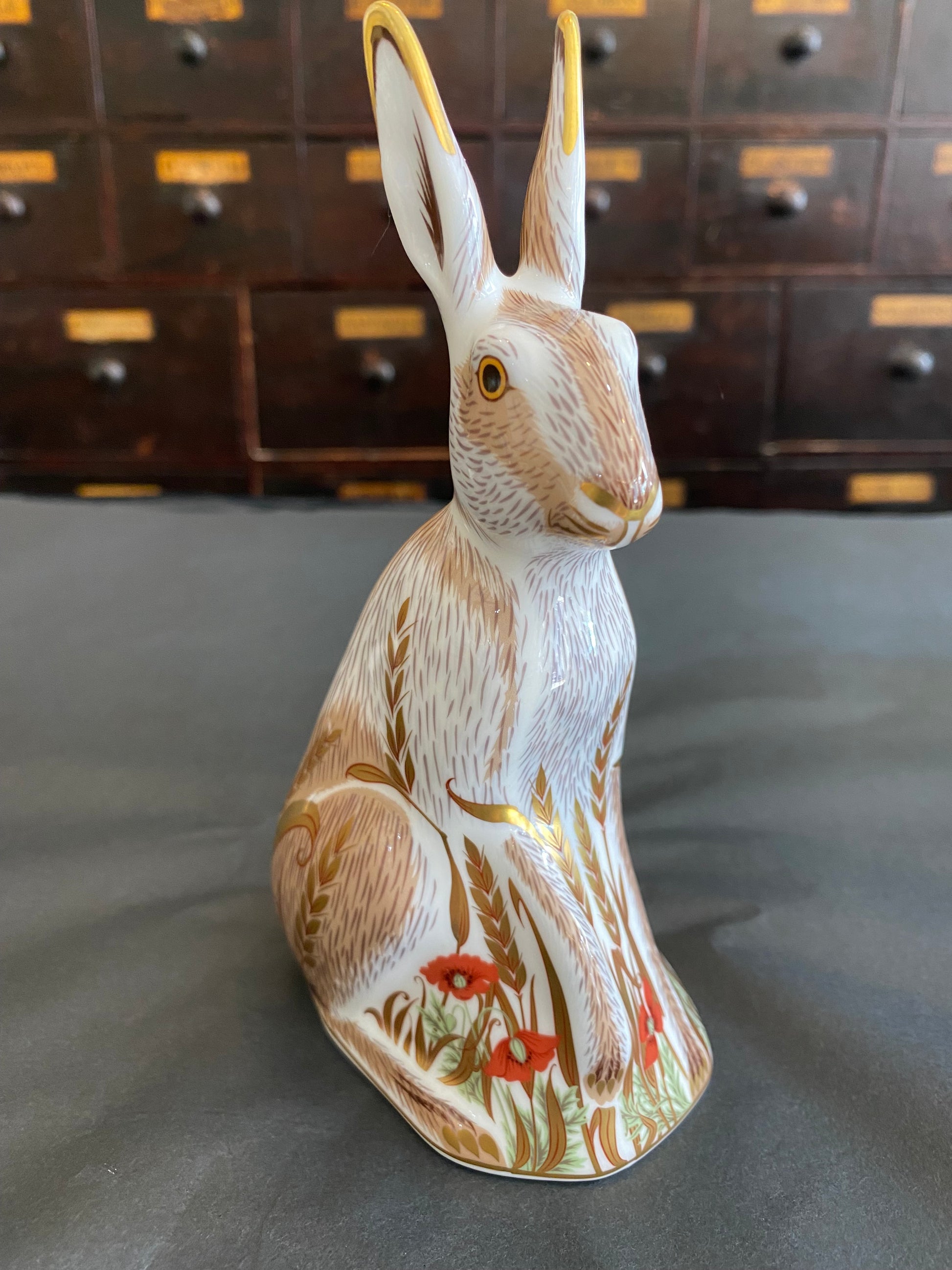 Royal Crown Derby Fine Bone China Mid-Winter Hare paperweight