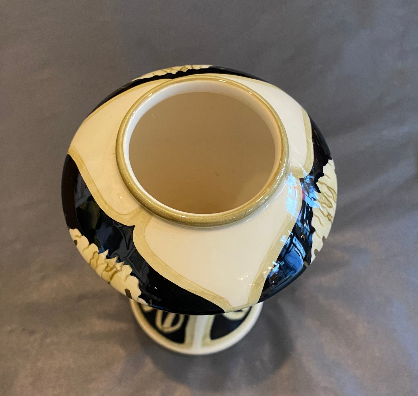 Black Ryden Vase “Peony” by Kerry Goodwin