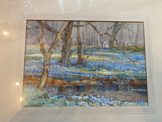 Tom Campbell Watercolour - Bluebell Woods