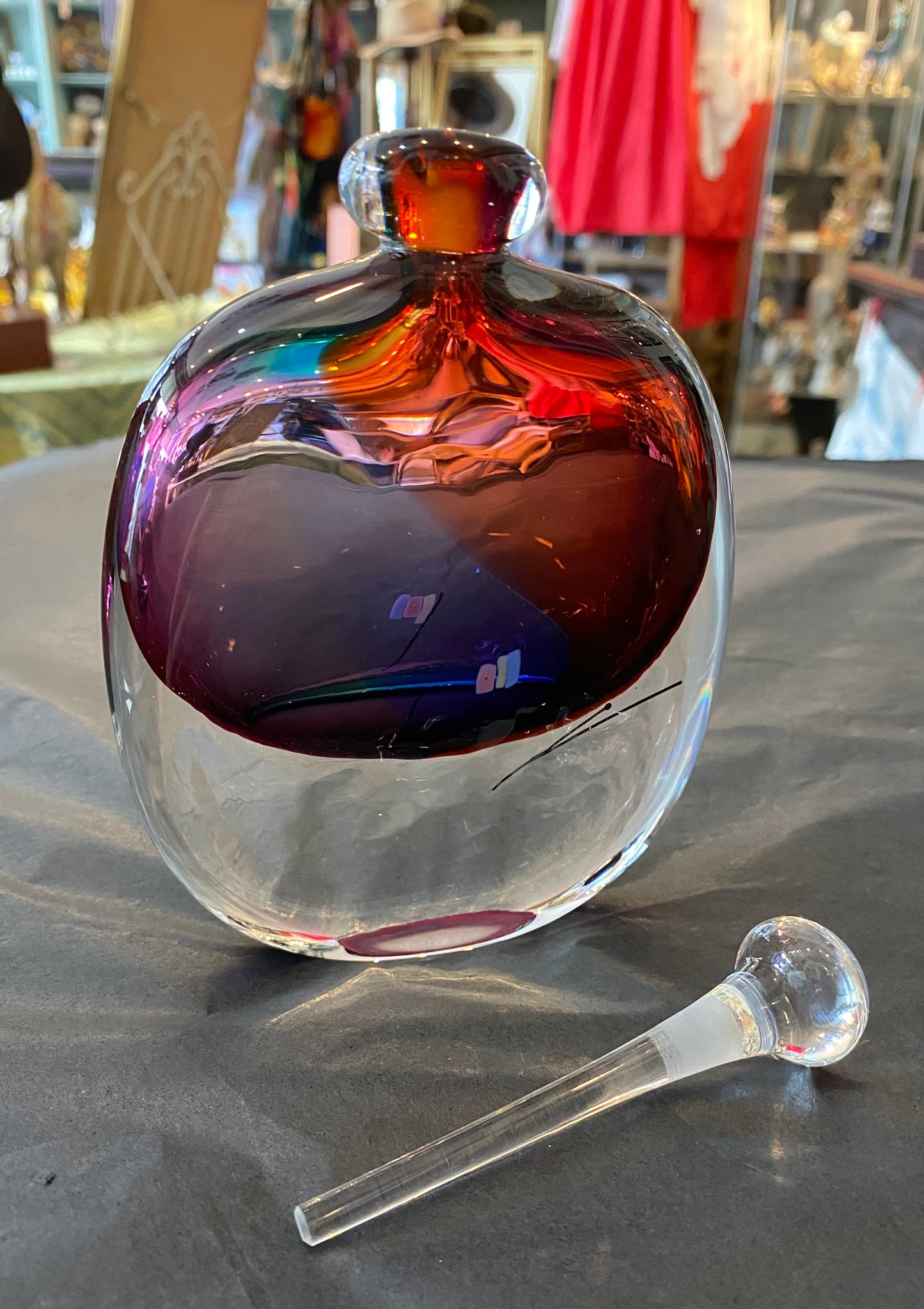 Glass perfume bottle by Chris Comins