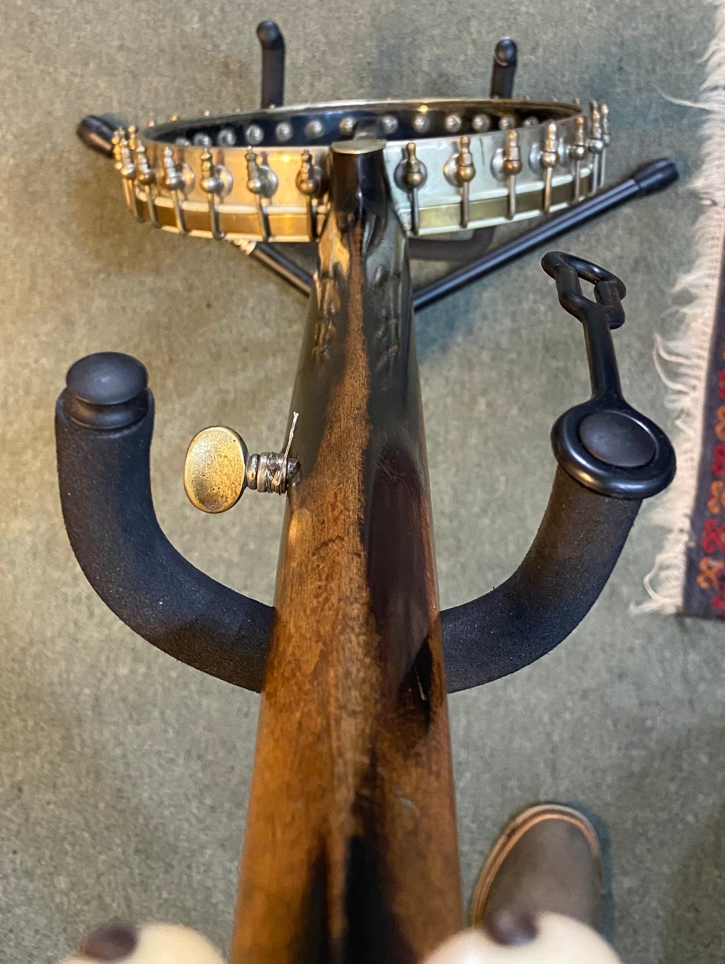 1890s J B Schall 5 string open back banjo
