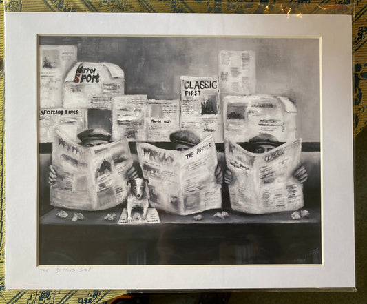 The Betting Shop - medium size print by Gary Smith