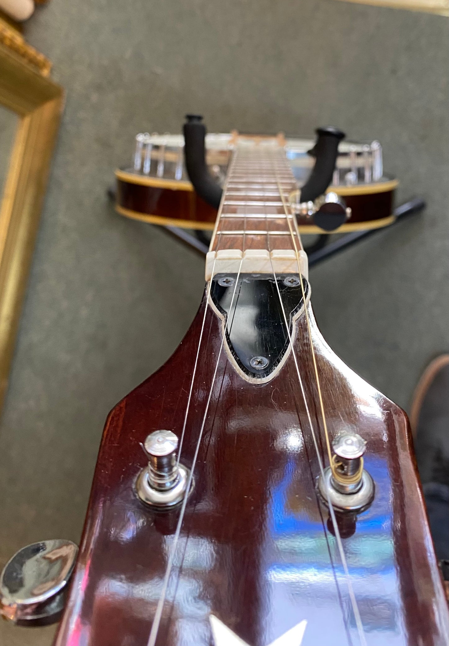 Sheltone eagle bluegrass 5 string banjo