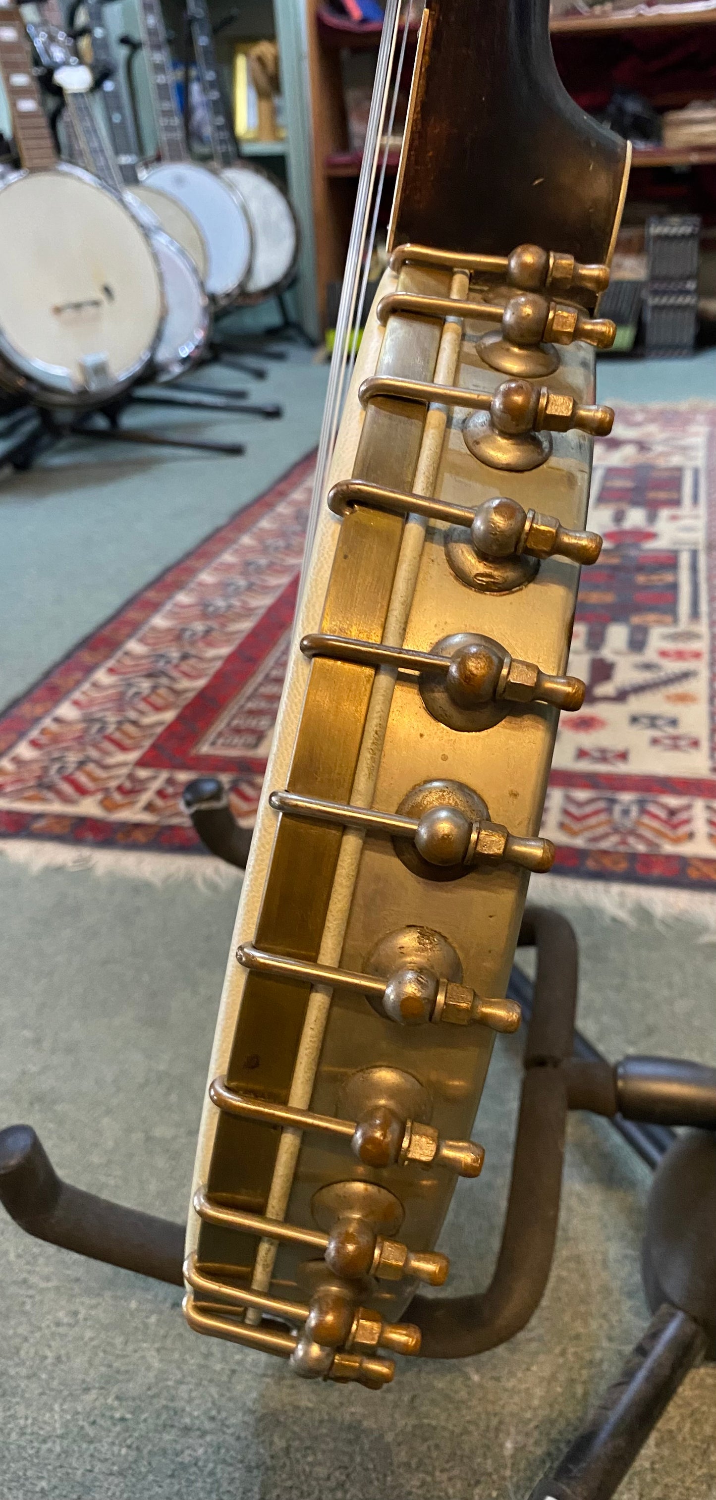1890s J B Schall 5 string open back banjo