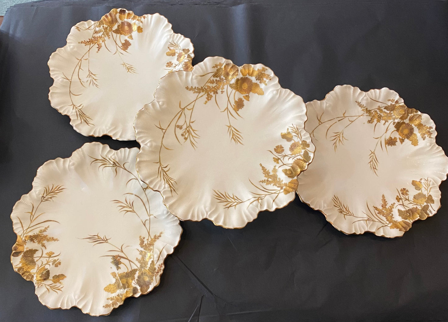 Alfred Lanternier Limoges porcelain cake stand and plates