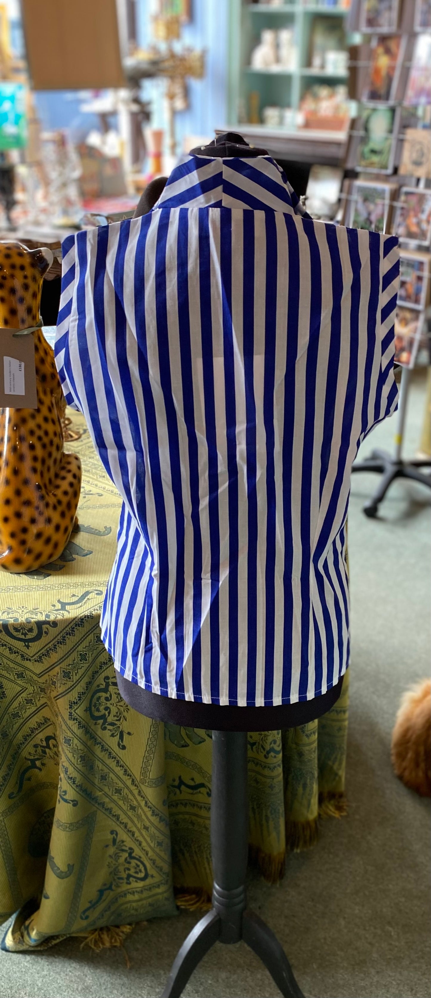 Vintage Style Tara Starlet 1950s Striped Sleeveless Blouse Vest - UK 14 NWT