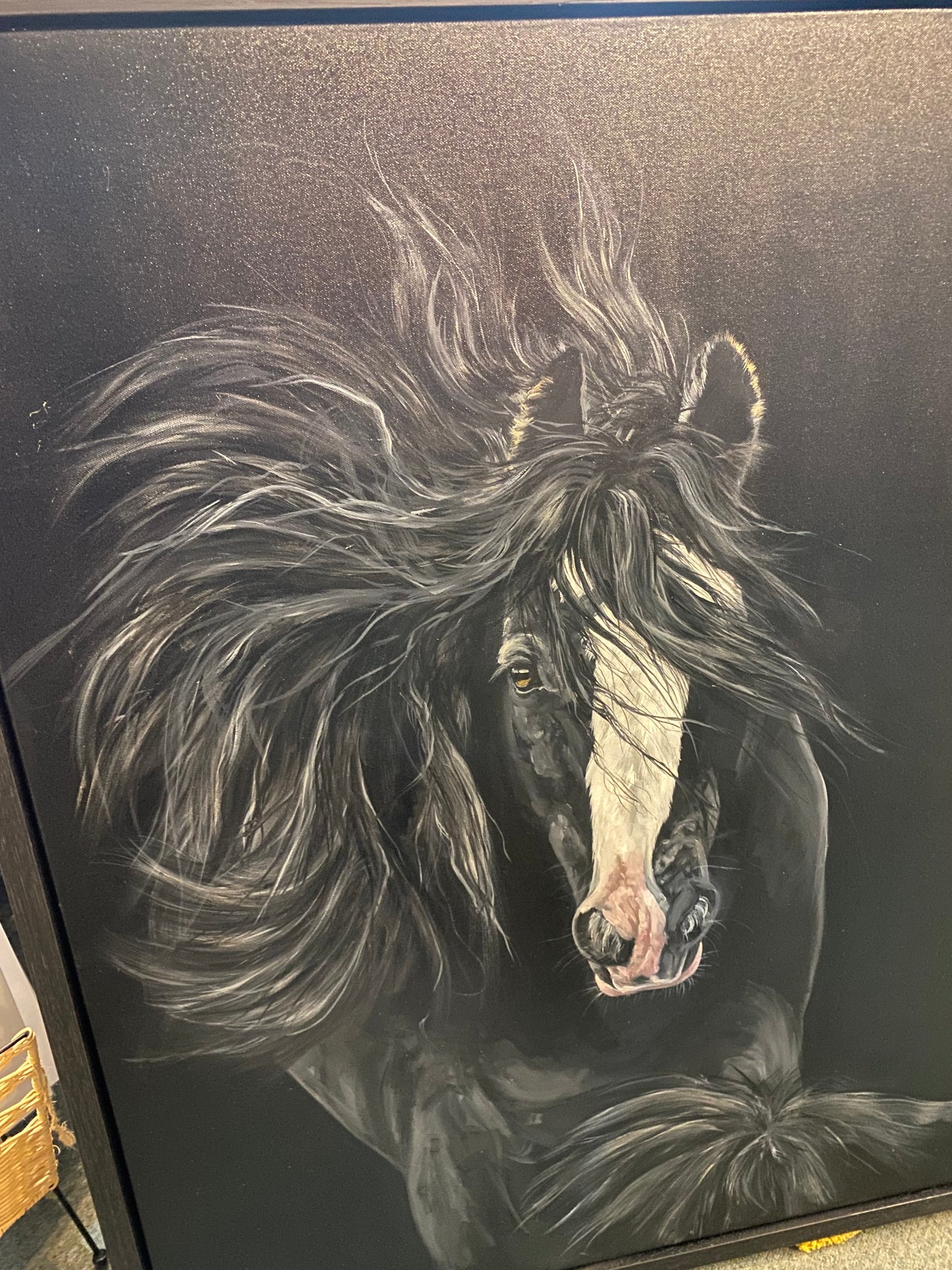 Equine oil on canvas by Denise Playfair