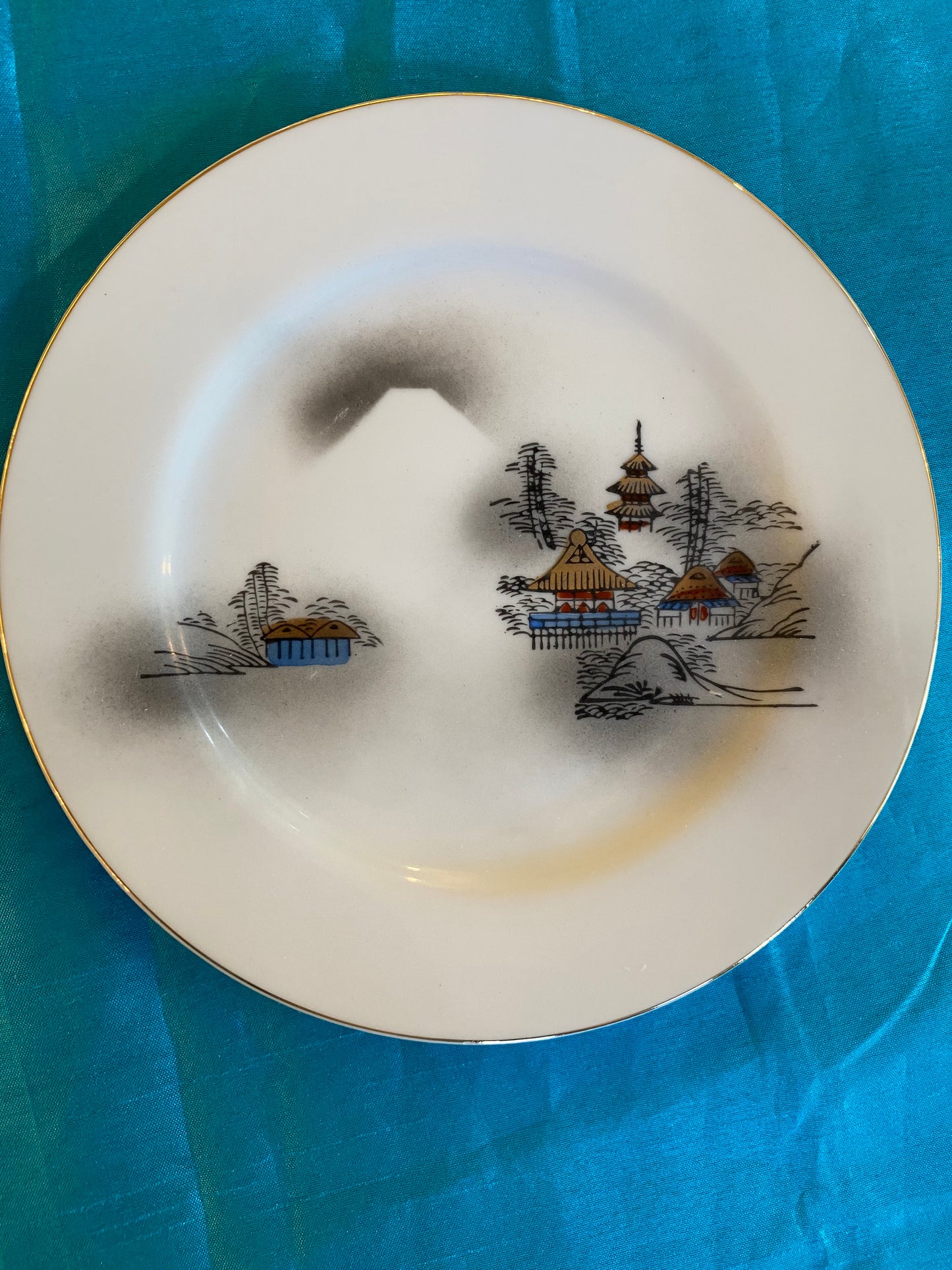 Hayasi Kutani Japanese export four place coffee set