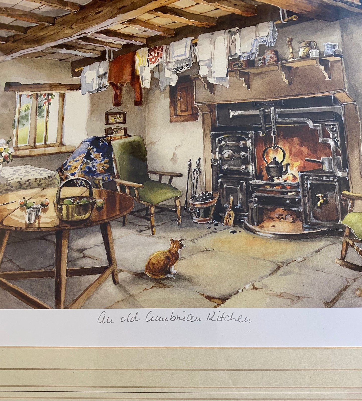 Limited edition print by Judy Boyes “an old Cumbrian kitchen”