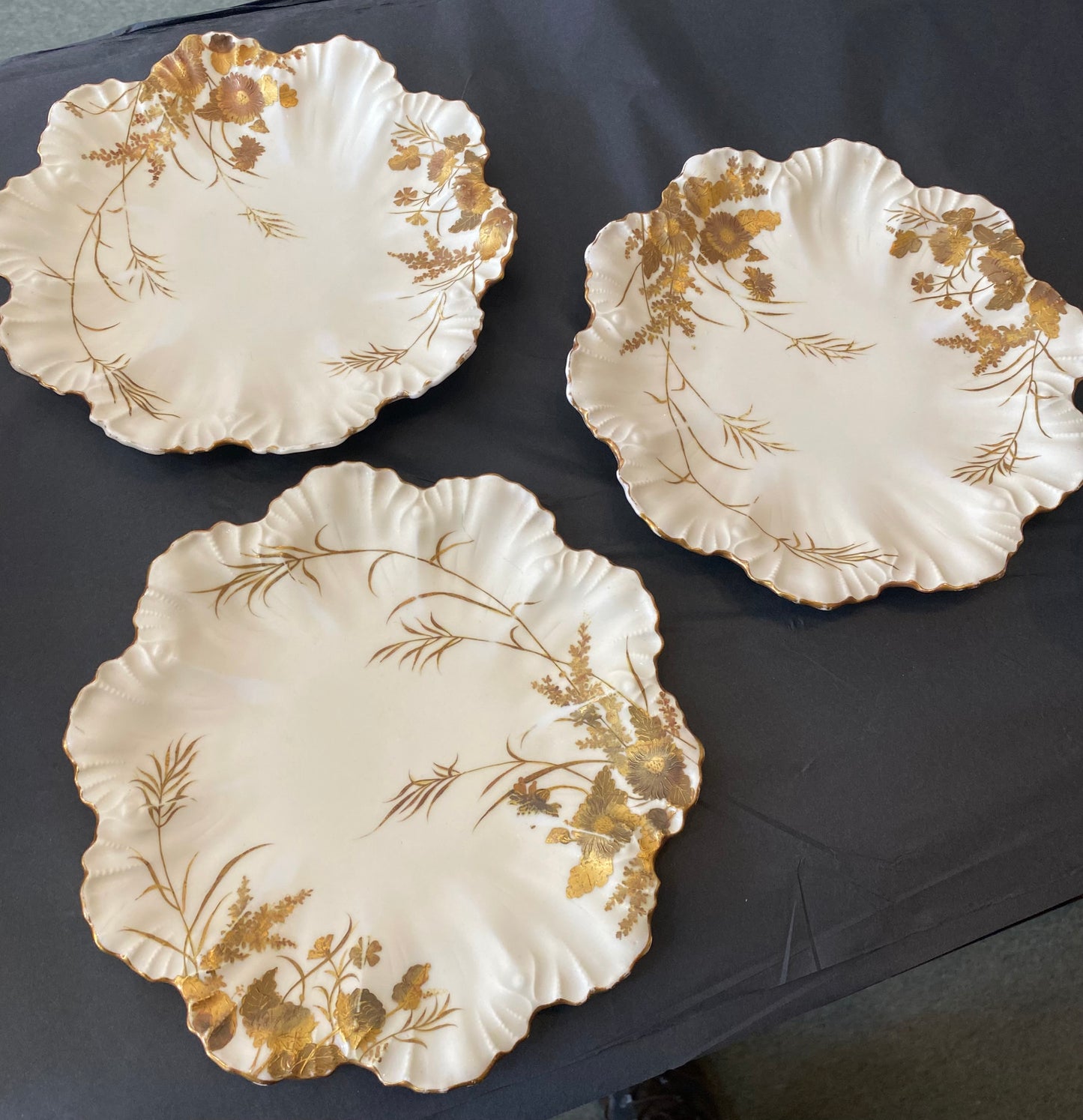 Alfred Lanternier Limoges porcelain cake stand and plates