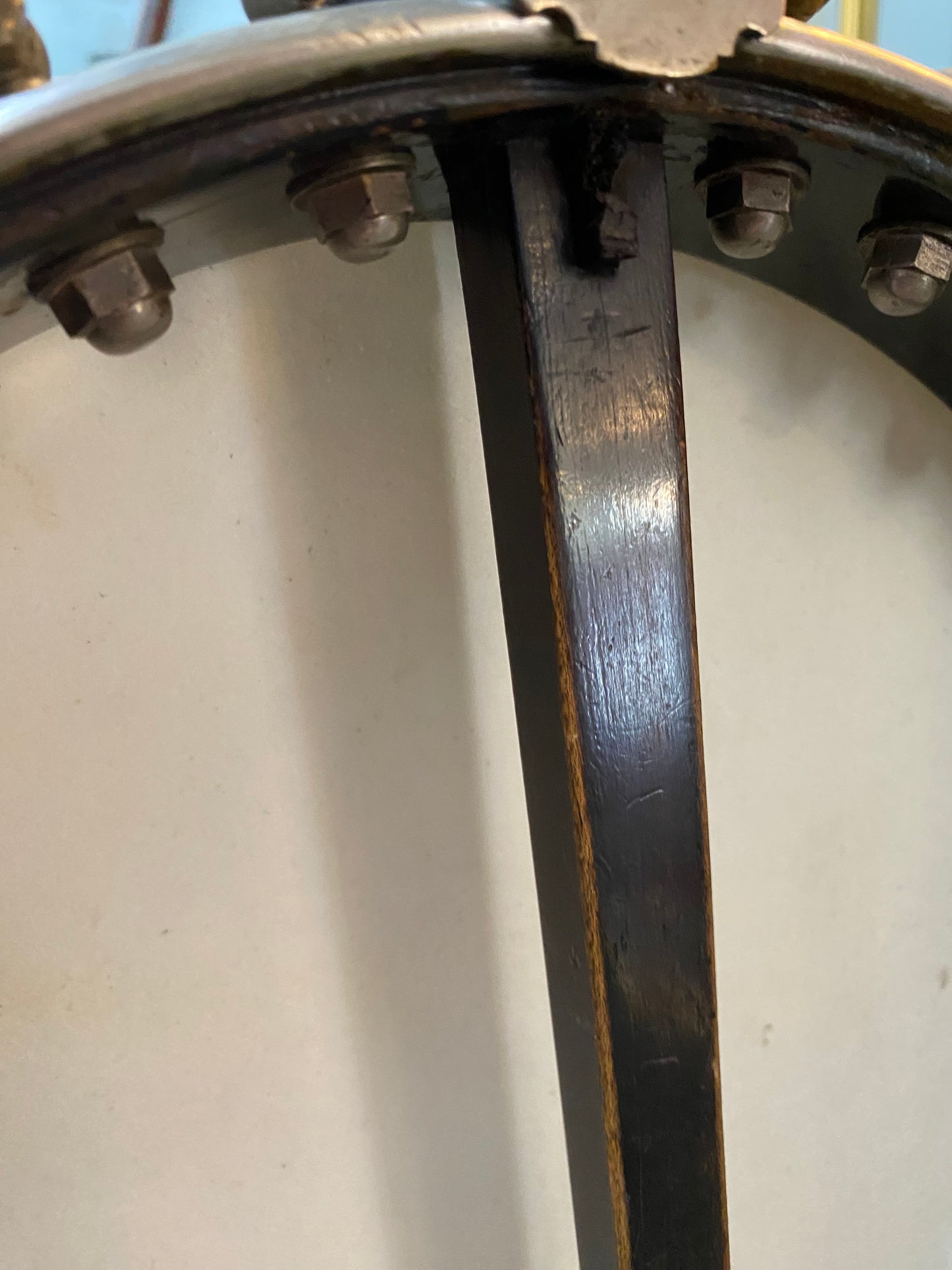 1890s J B Schall 5 string open back banjo