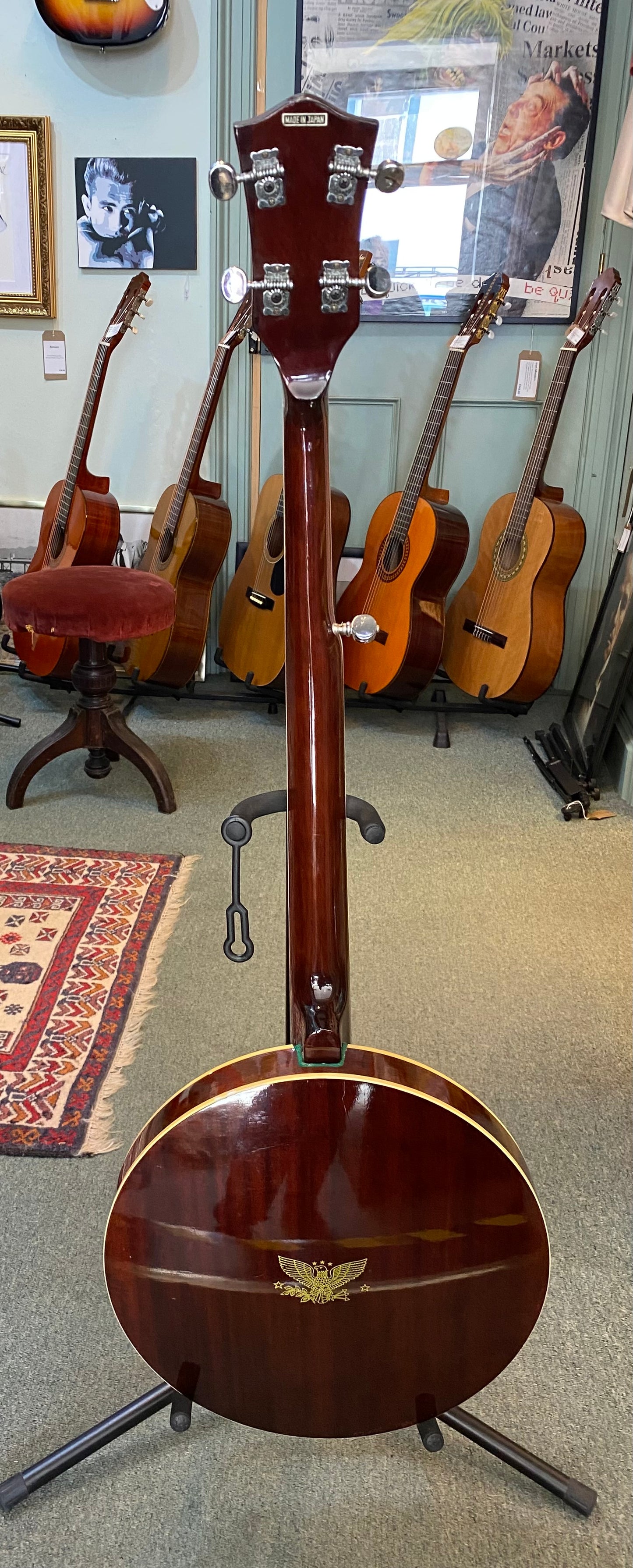 Sheltone eagle bluegrass 5 string banjo