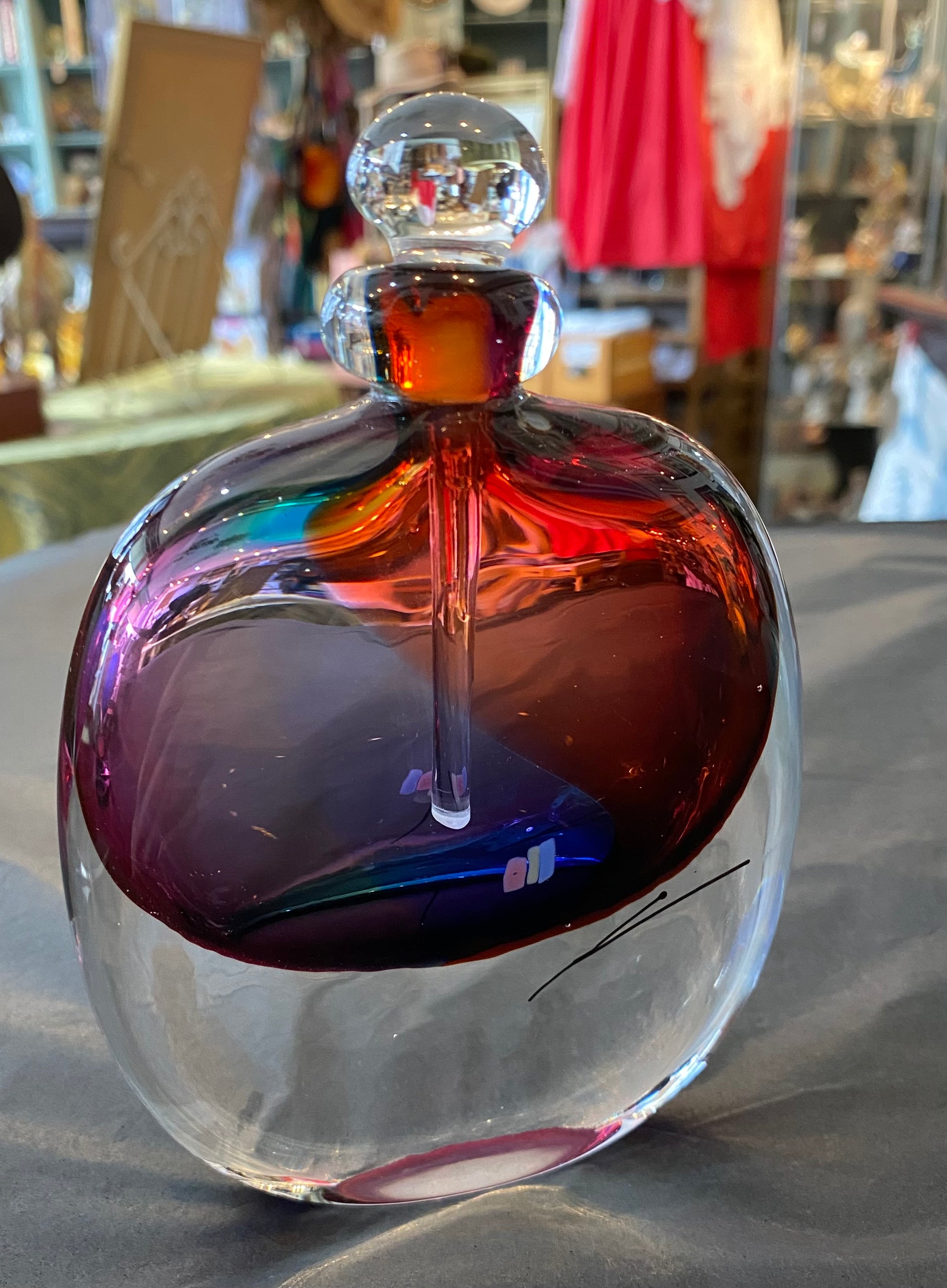 Glass perfume bottle by Chris Comins