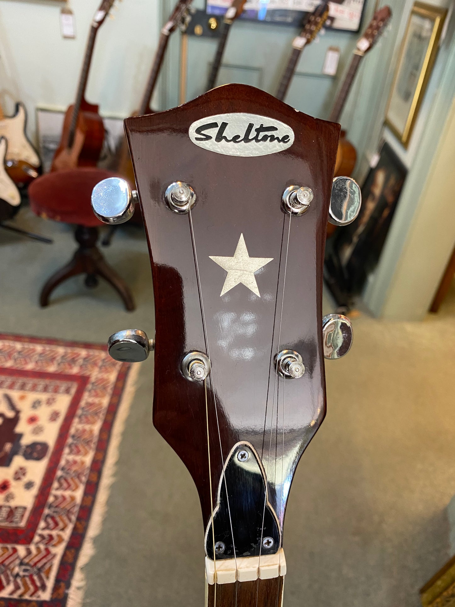 Sheltone eagle bluegrass 5 string banjo