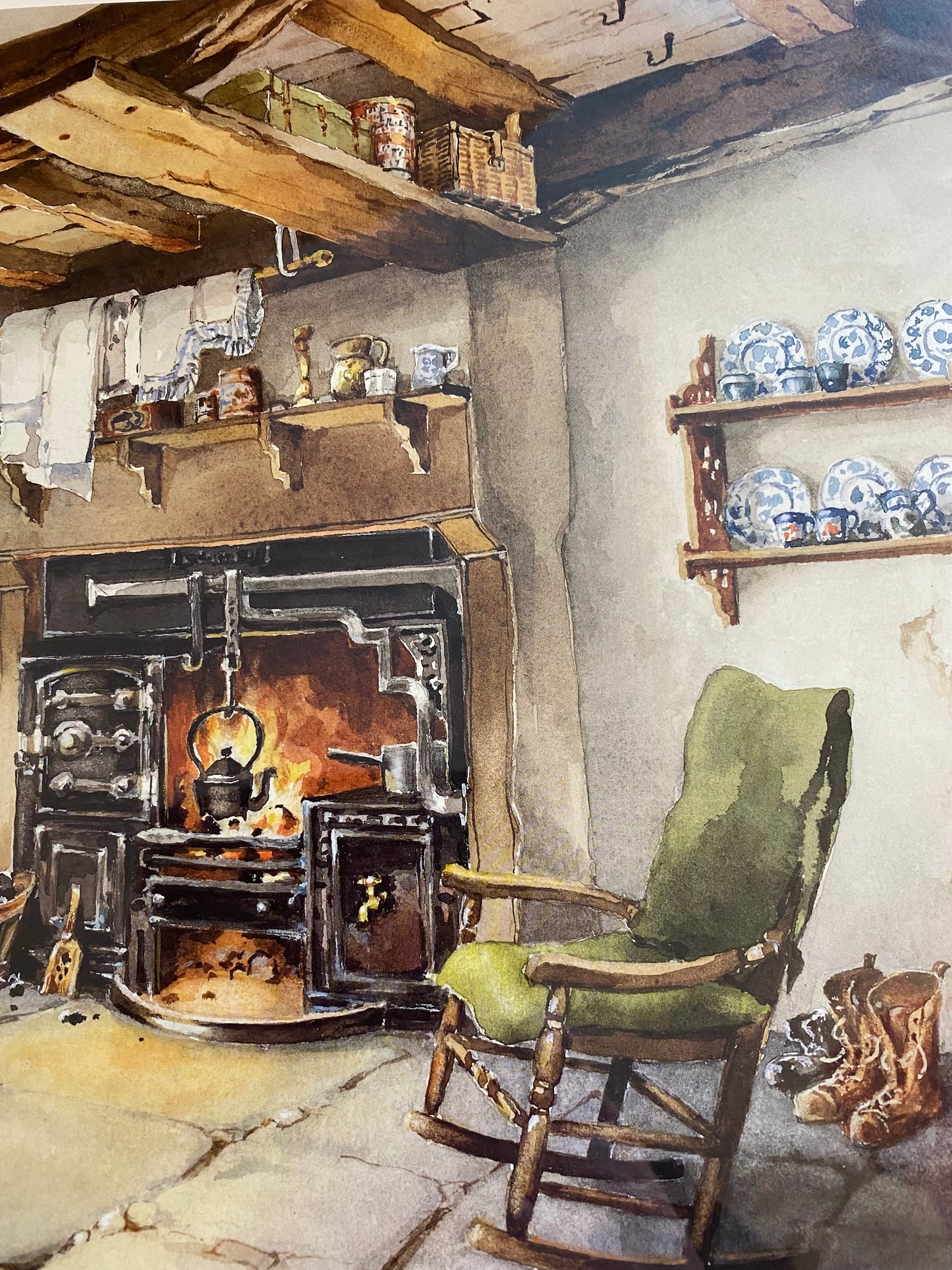 Limited edition print by Judy Boyes “an old Cumbrian kitchen”