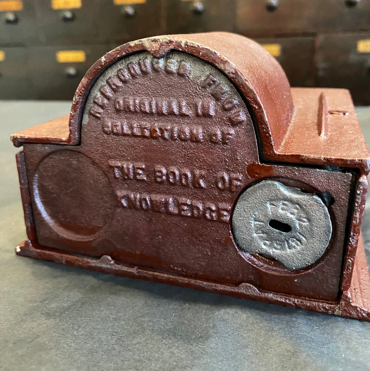 Reproduction cast iron mechanical Punch & Judy money box