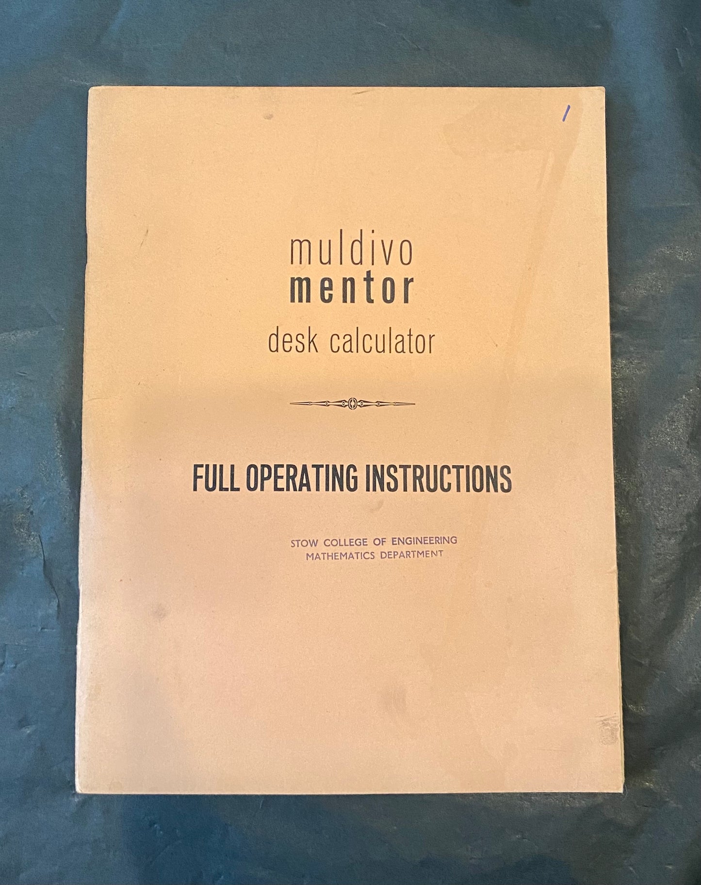 1960s Muldivo Mentor Mechanical Pinwheel Calculator for repair.